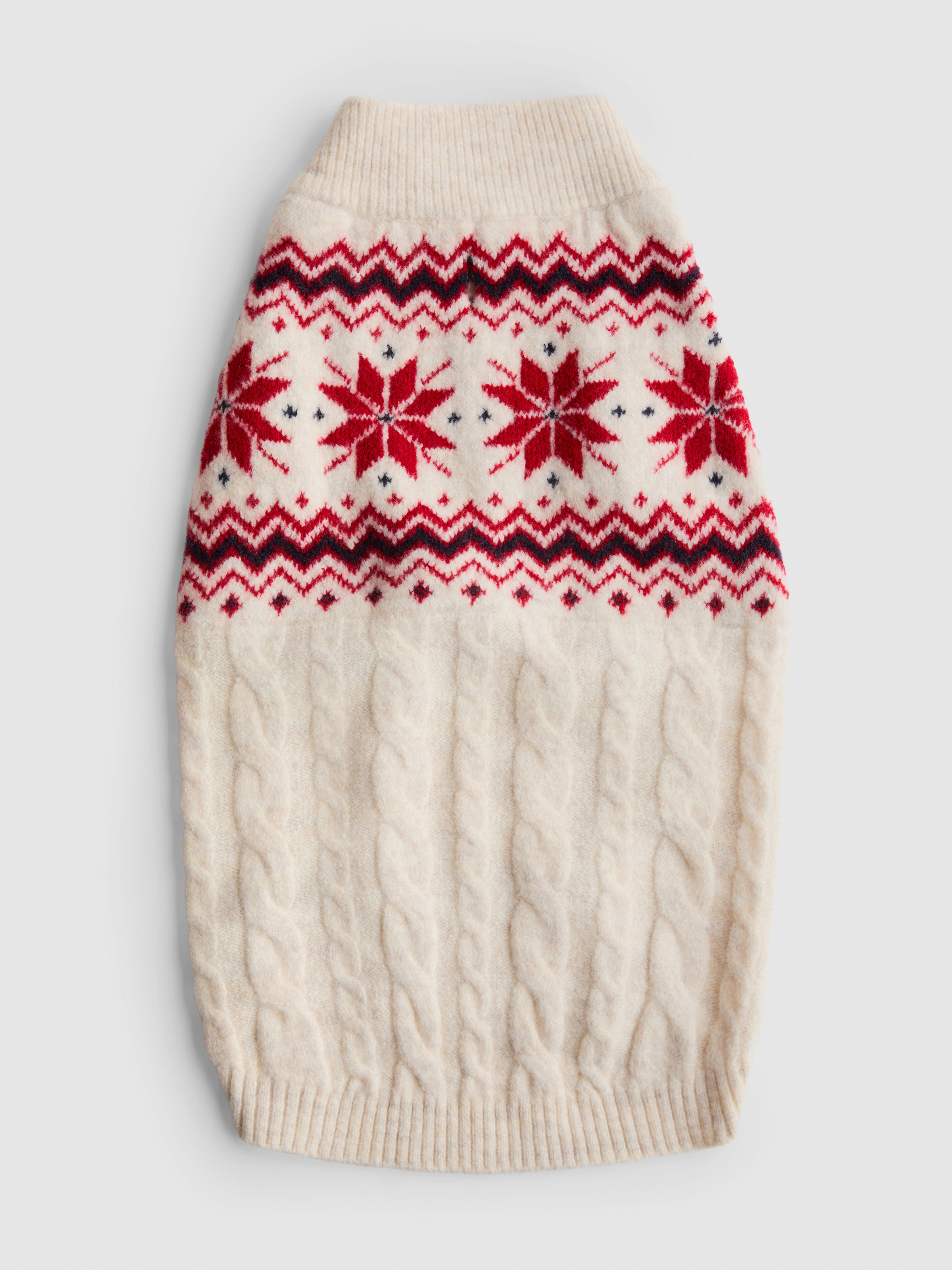 Pulover din tricot pentru animale de companie, cu model fair isle