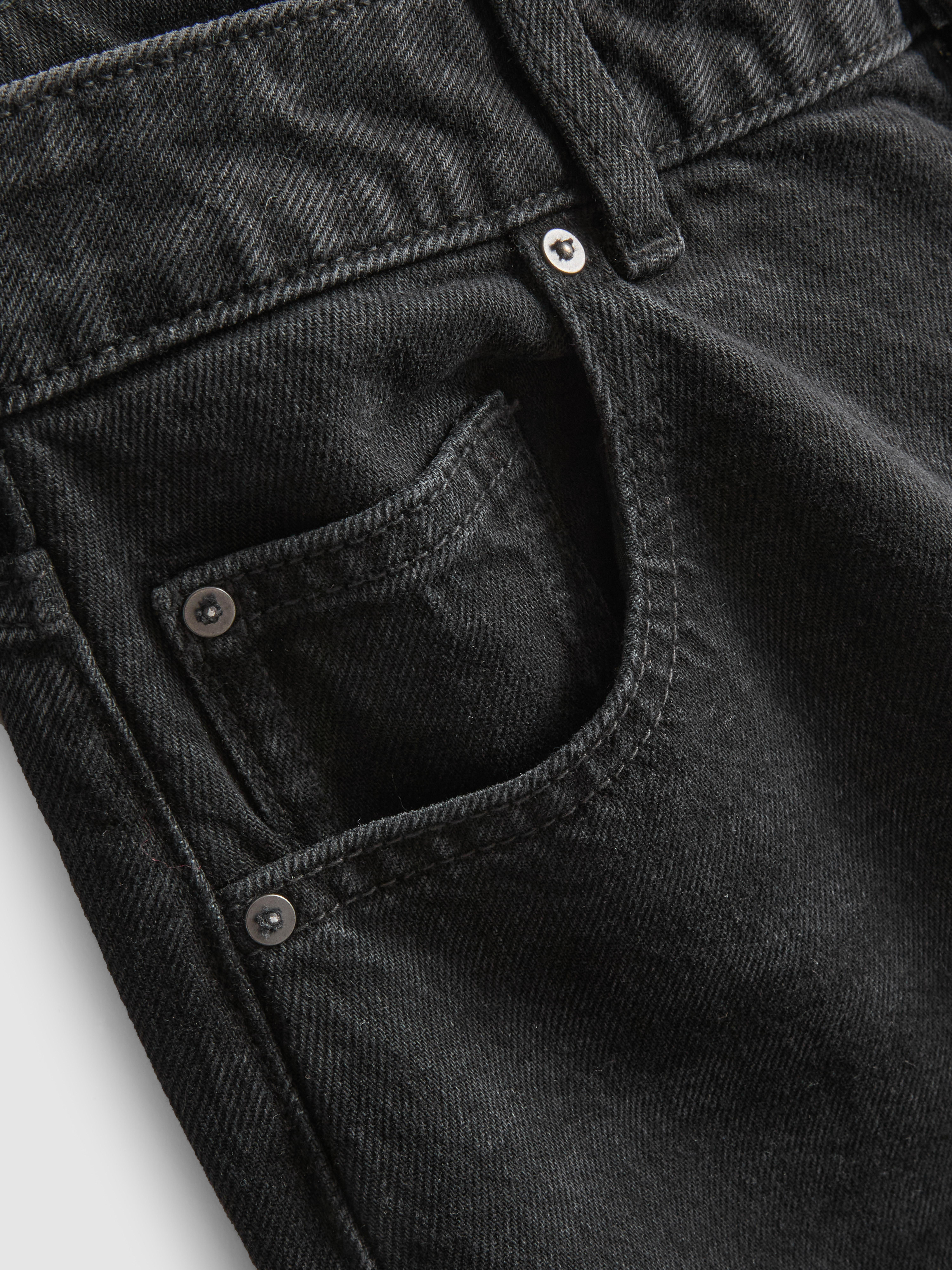 Cotton Rich Denim Mid-Rise Wide Leg Jeans