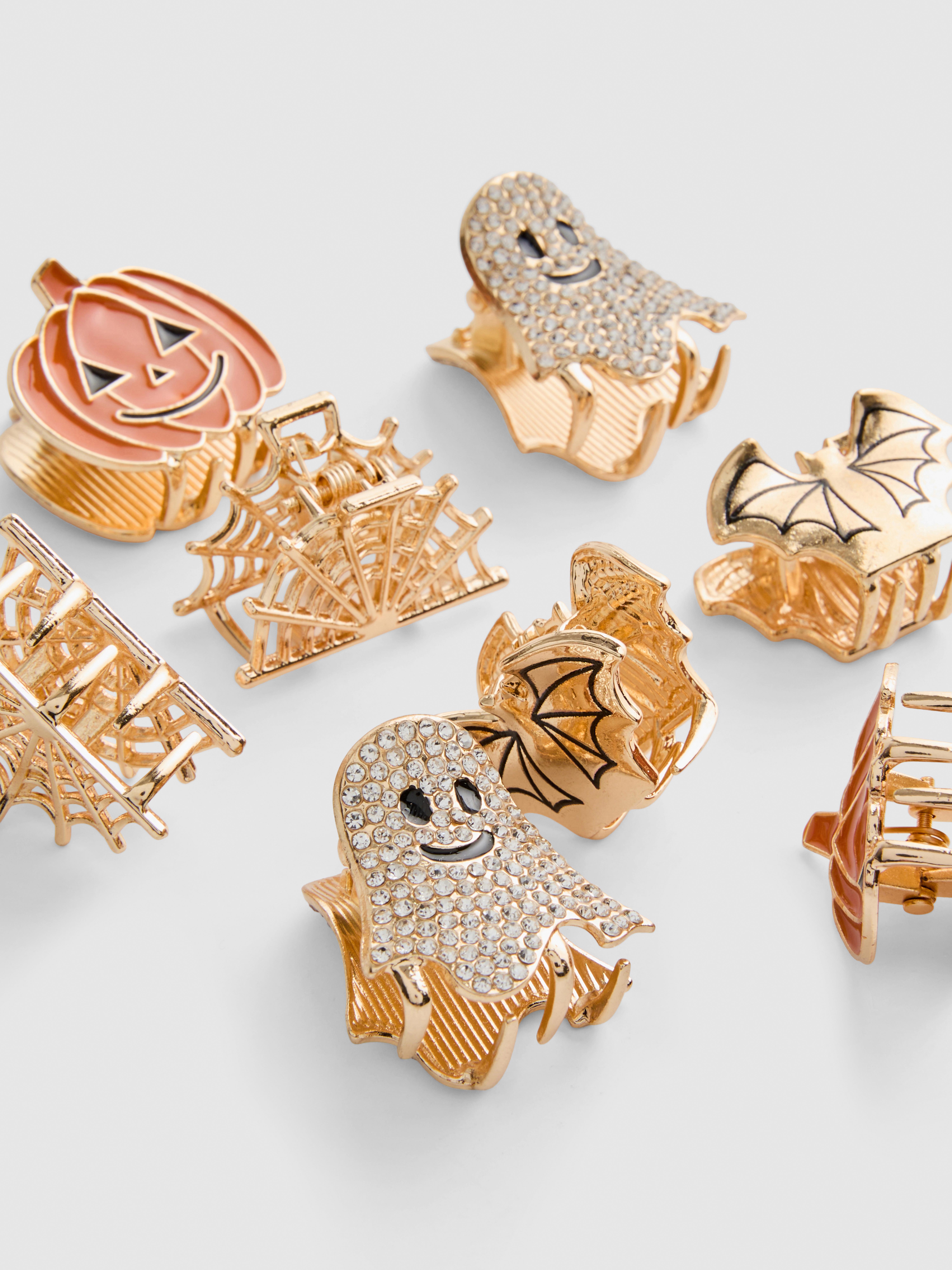 8pk Halloween Mini Claw Clips