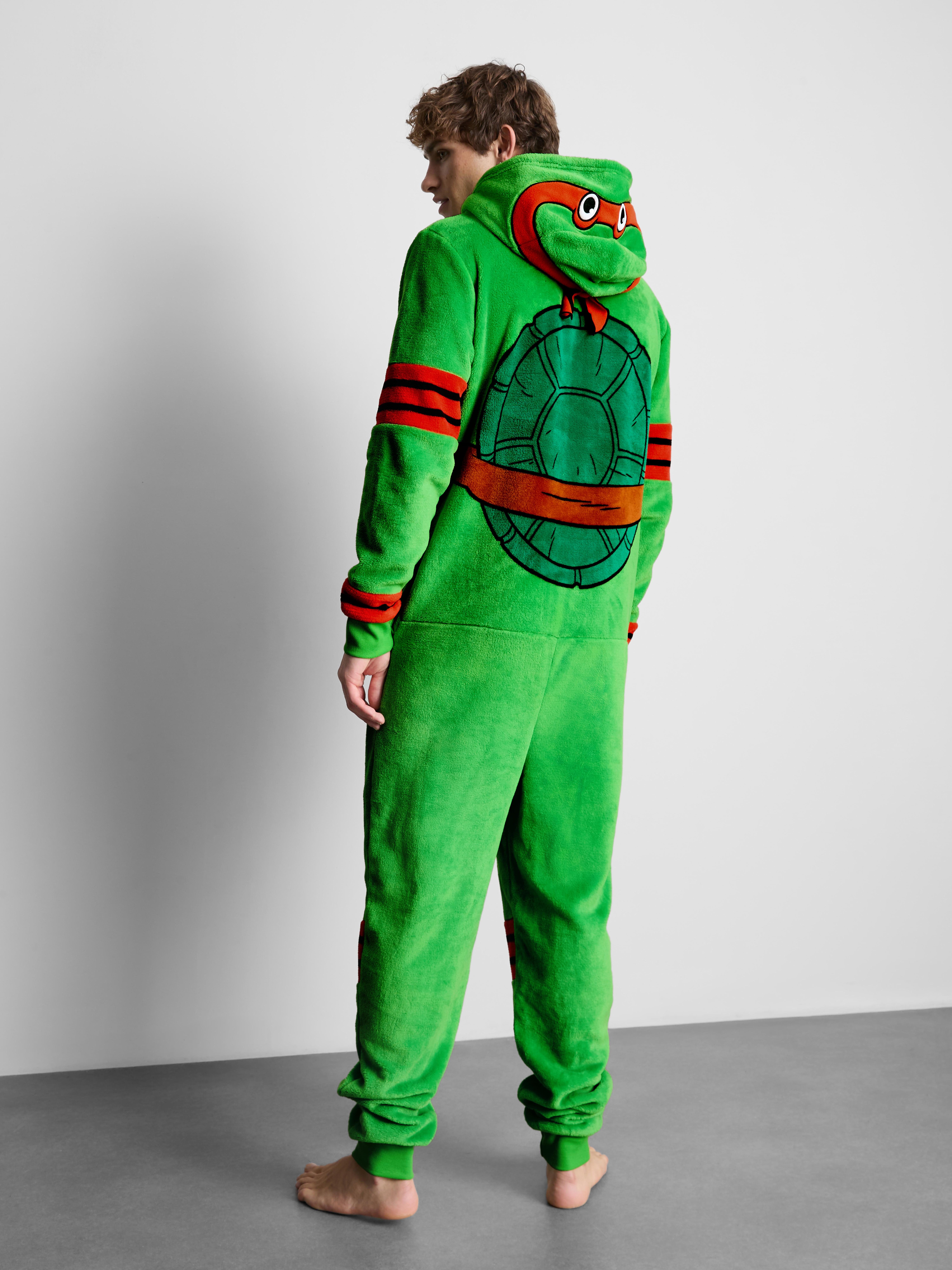 Mens Green Teenage Mutant Ninja Turtles Raphael Fleece Onesie | Primark