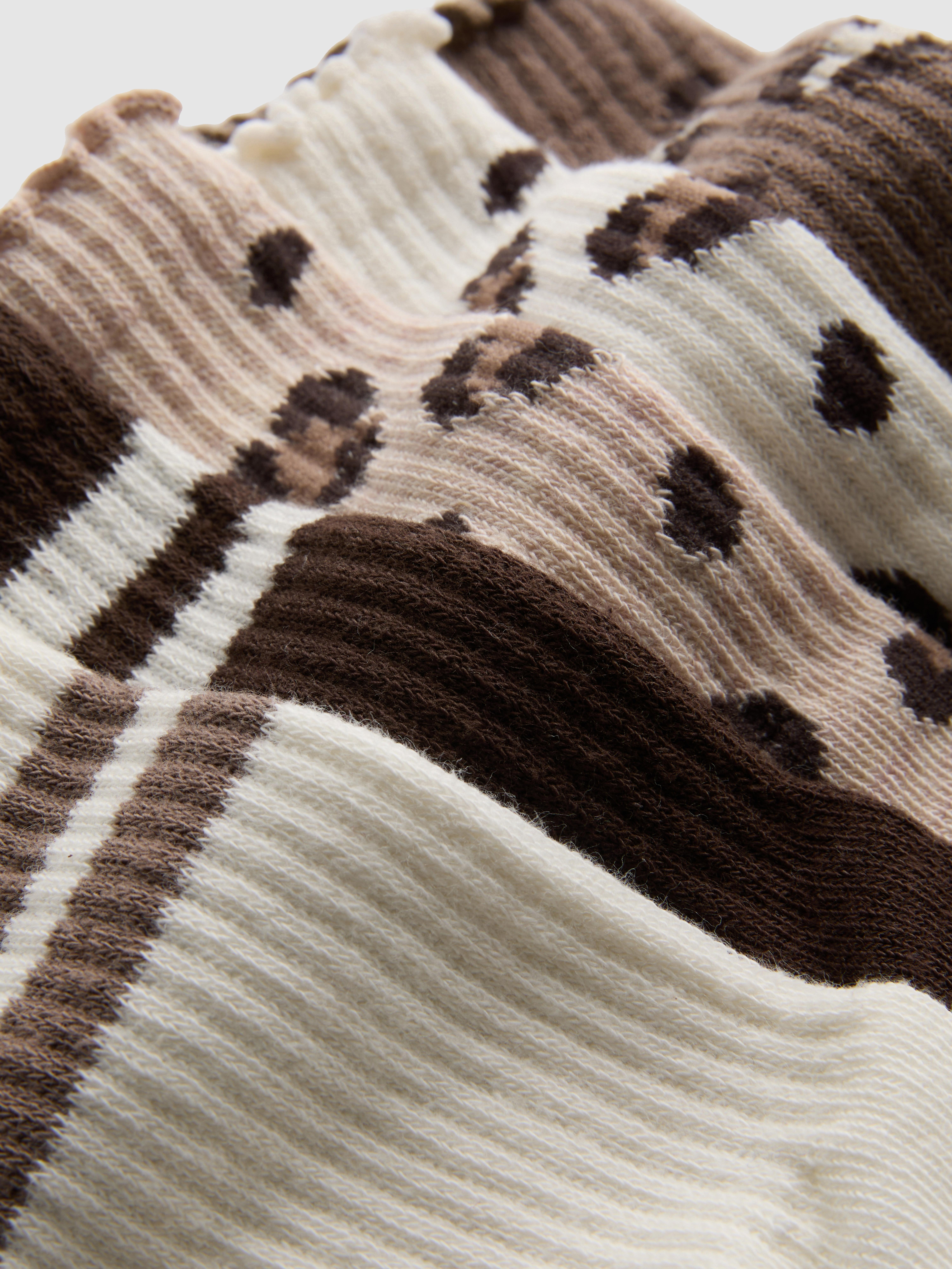 5pk Cotton Rich Leopard Spot Ankle Socks
