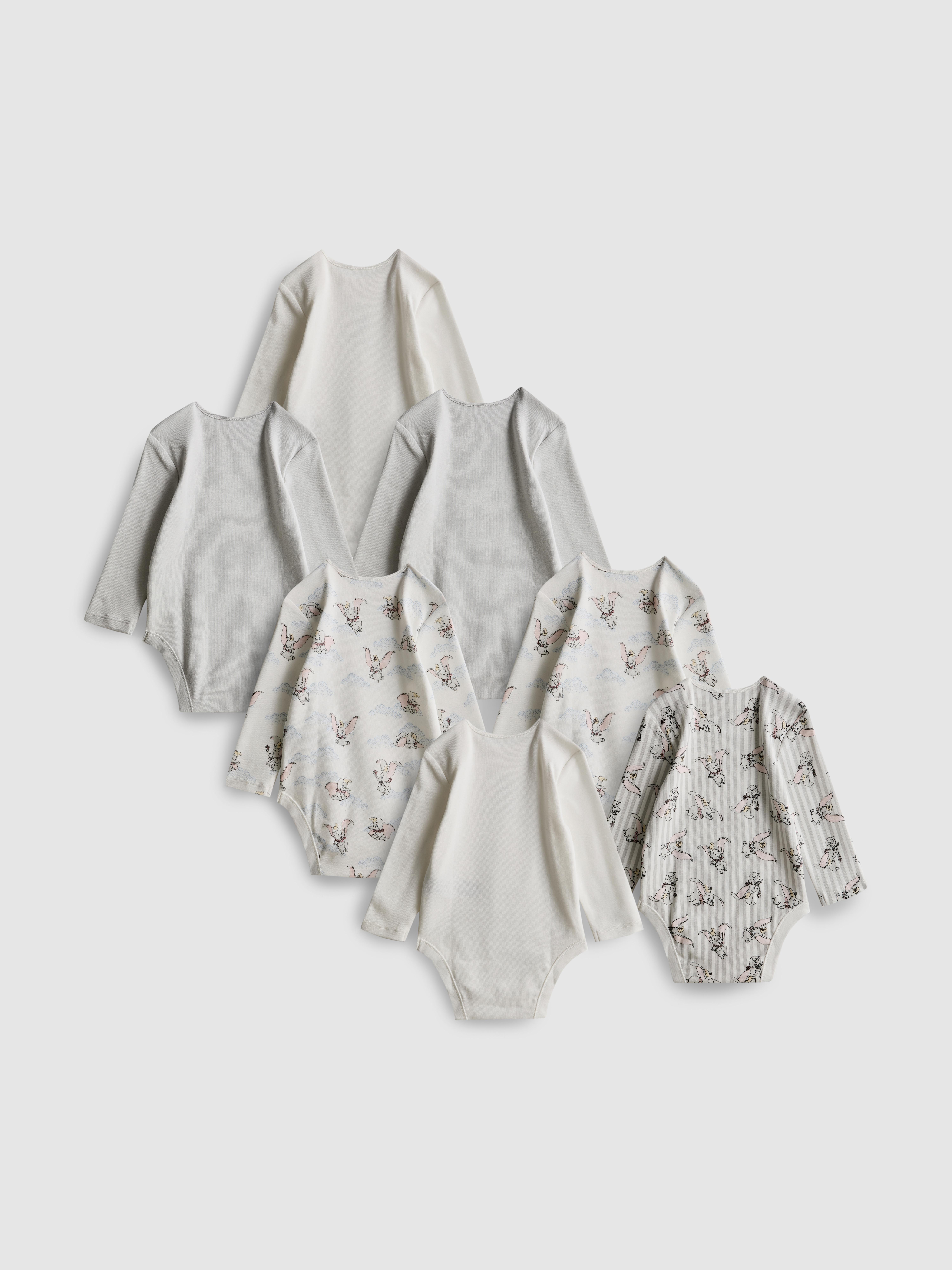 0-36mths | 7pk Disney’s Dumbo Long Sleeve Bodysuits