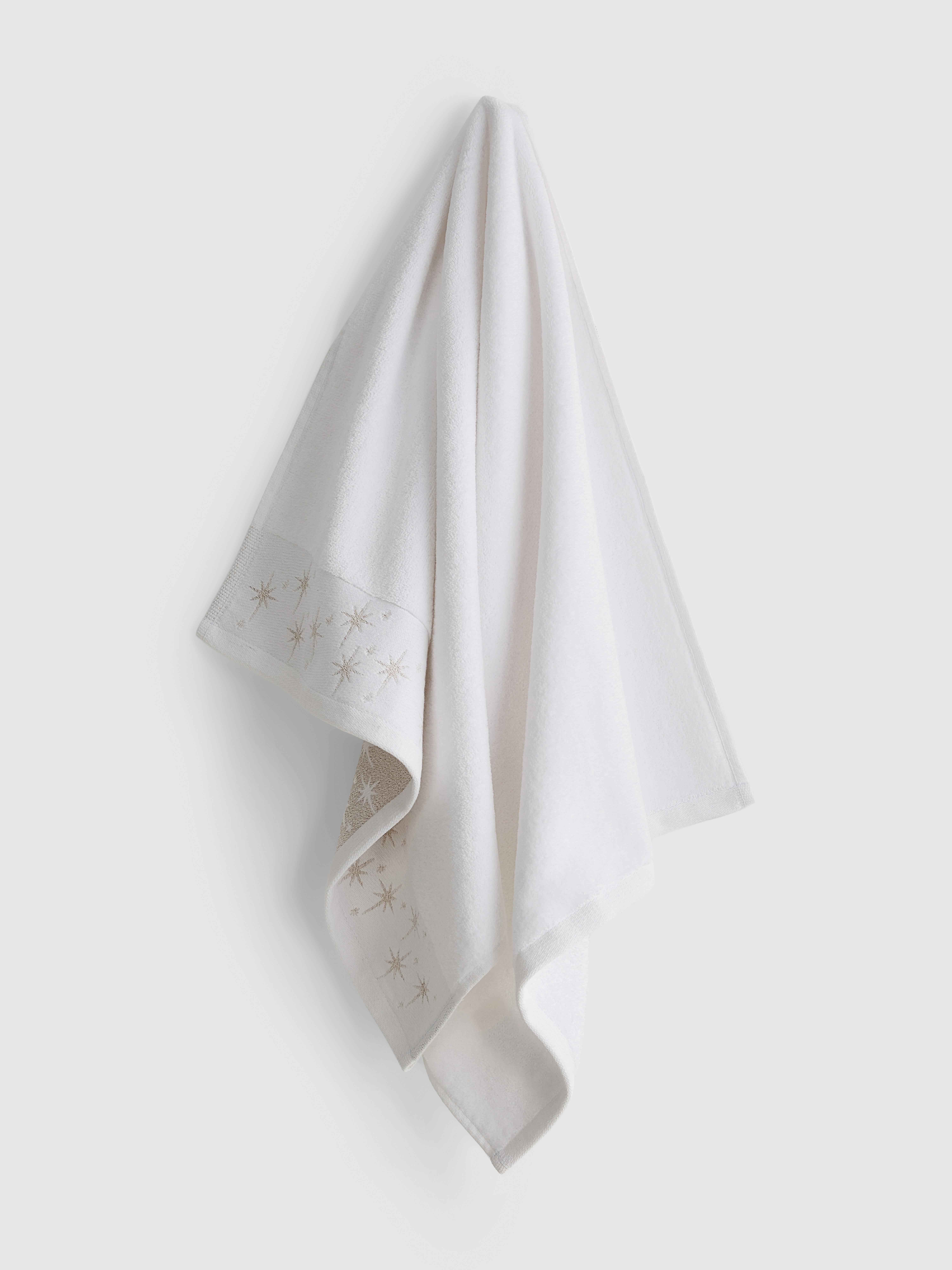 Kerstbadhanddoek met sneeuwvlokken