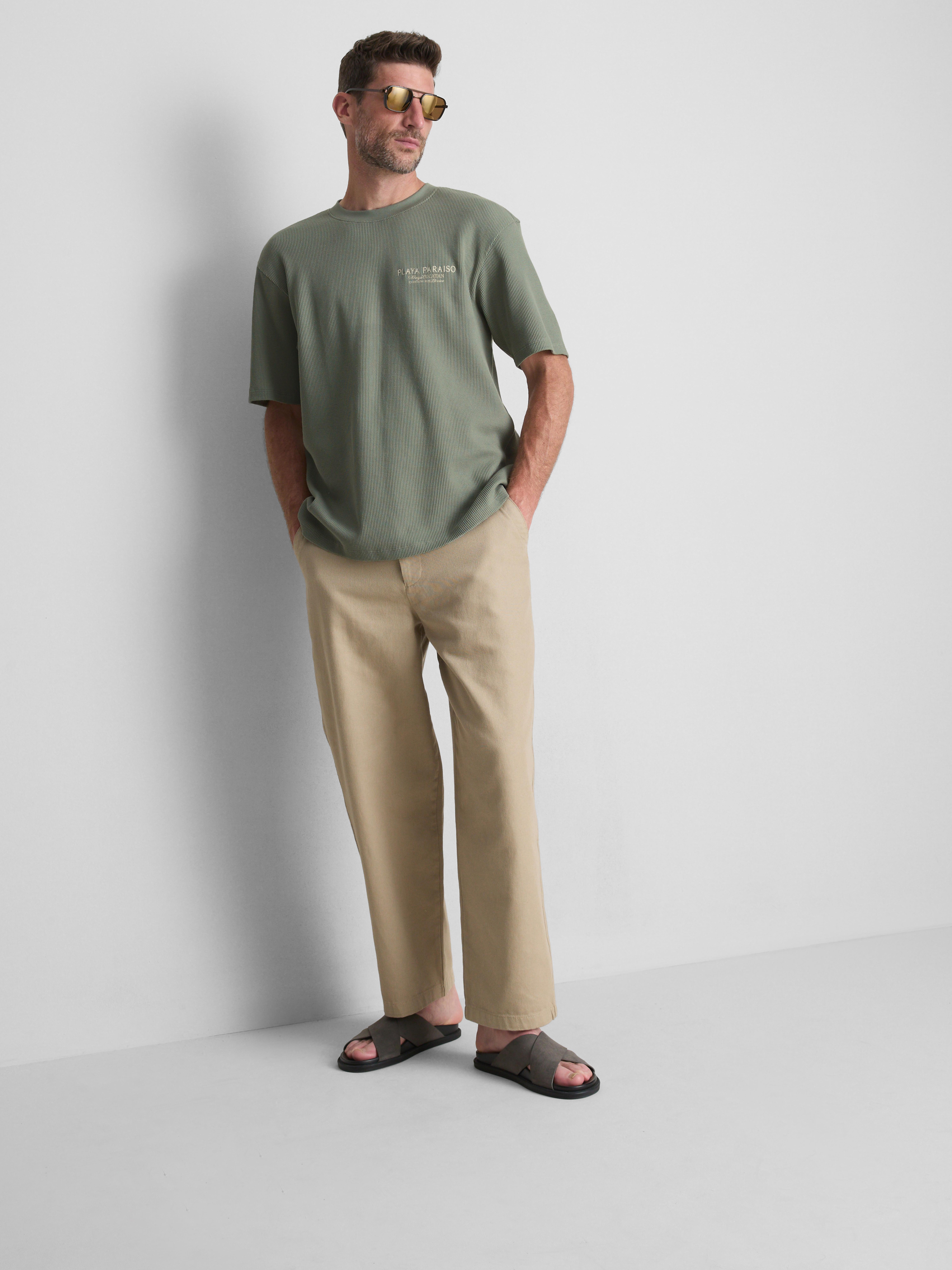 Pure Cotton Waffle T-Shirt