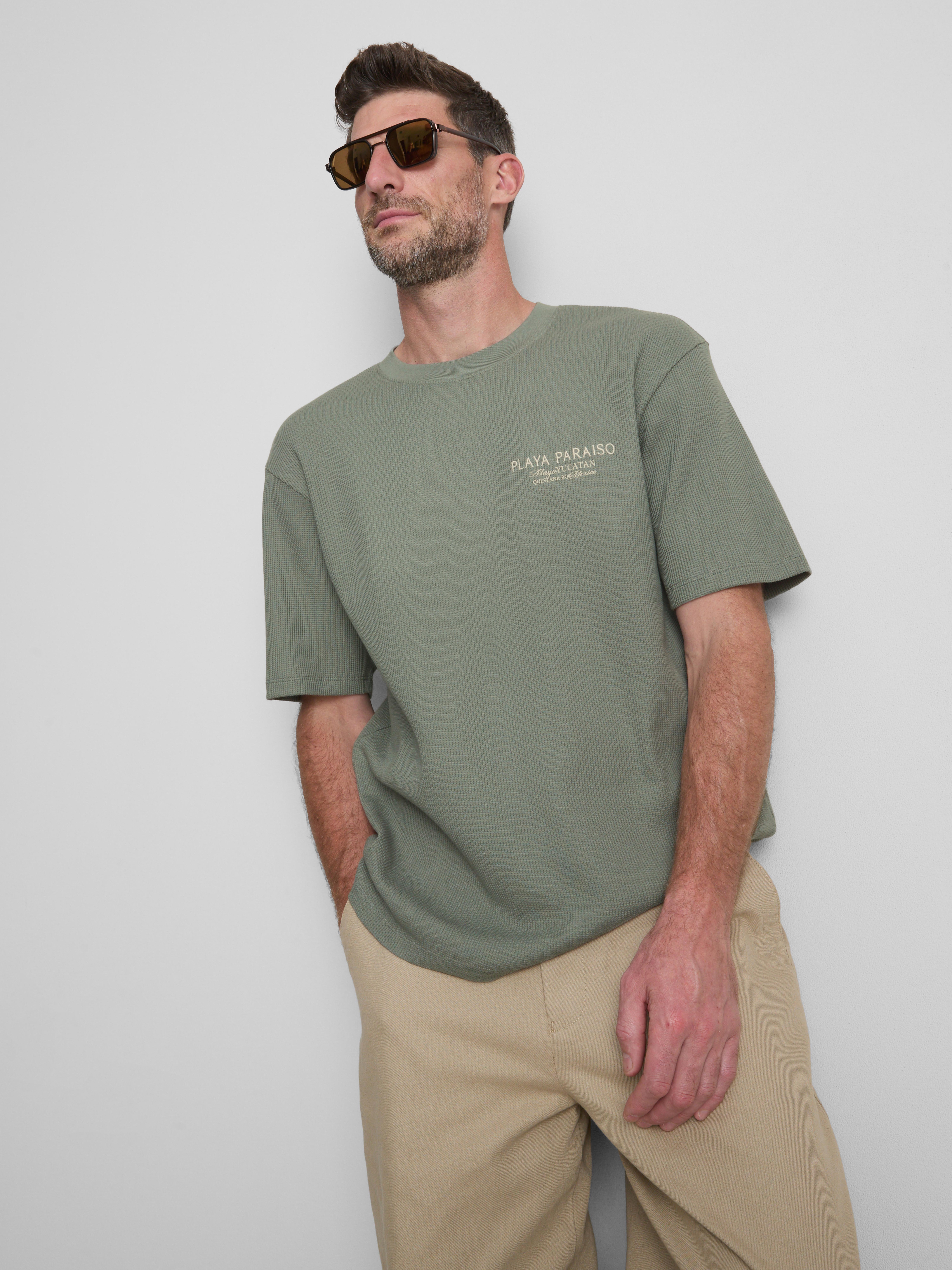 Pure Cotton Waffle T-Shirt