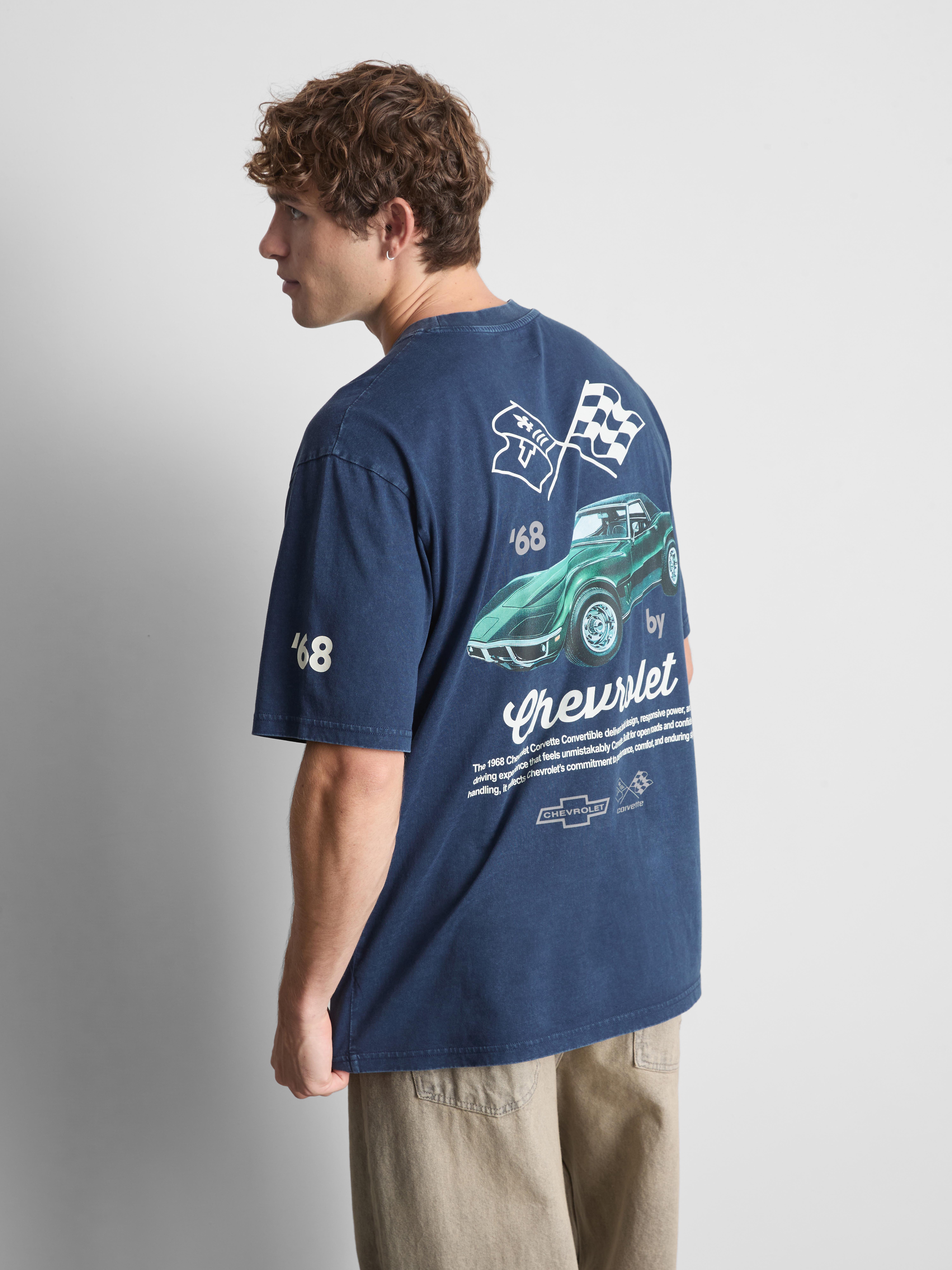 Pure Cotton Chevrolet Corvette Graphic T-Shirt