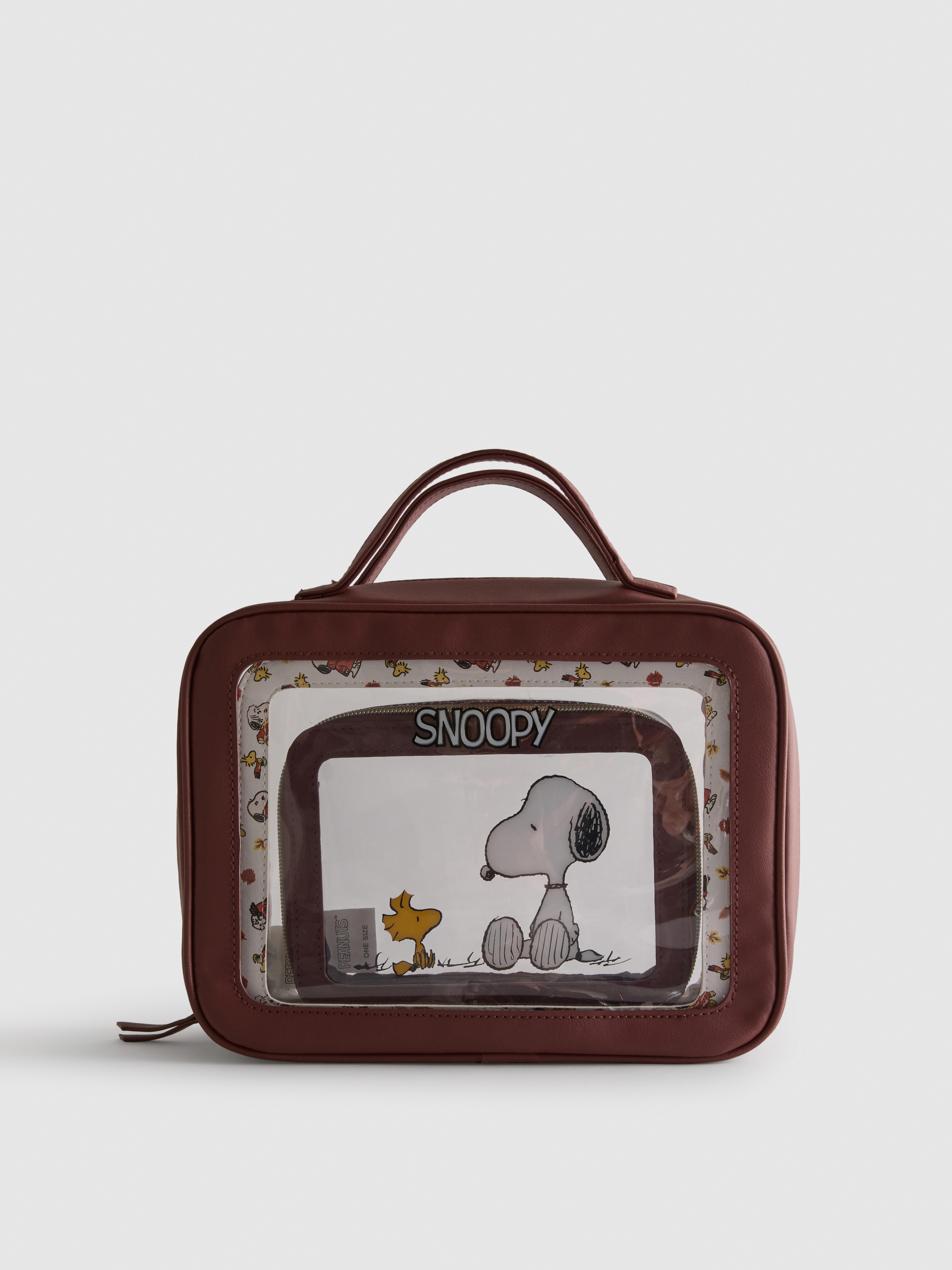 3-Piece Peanuts Snoopy Makeup Bag Set