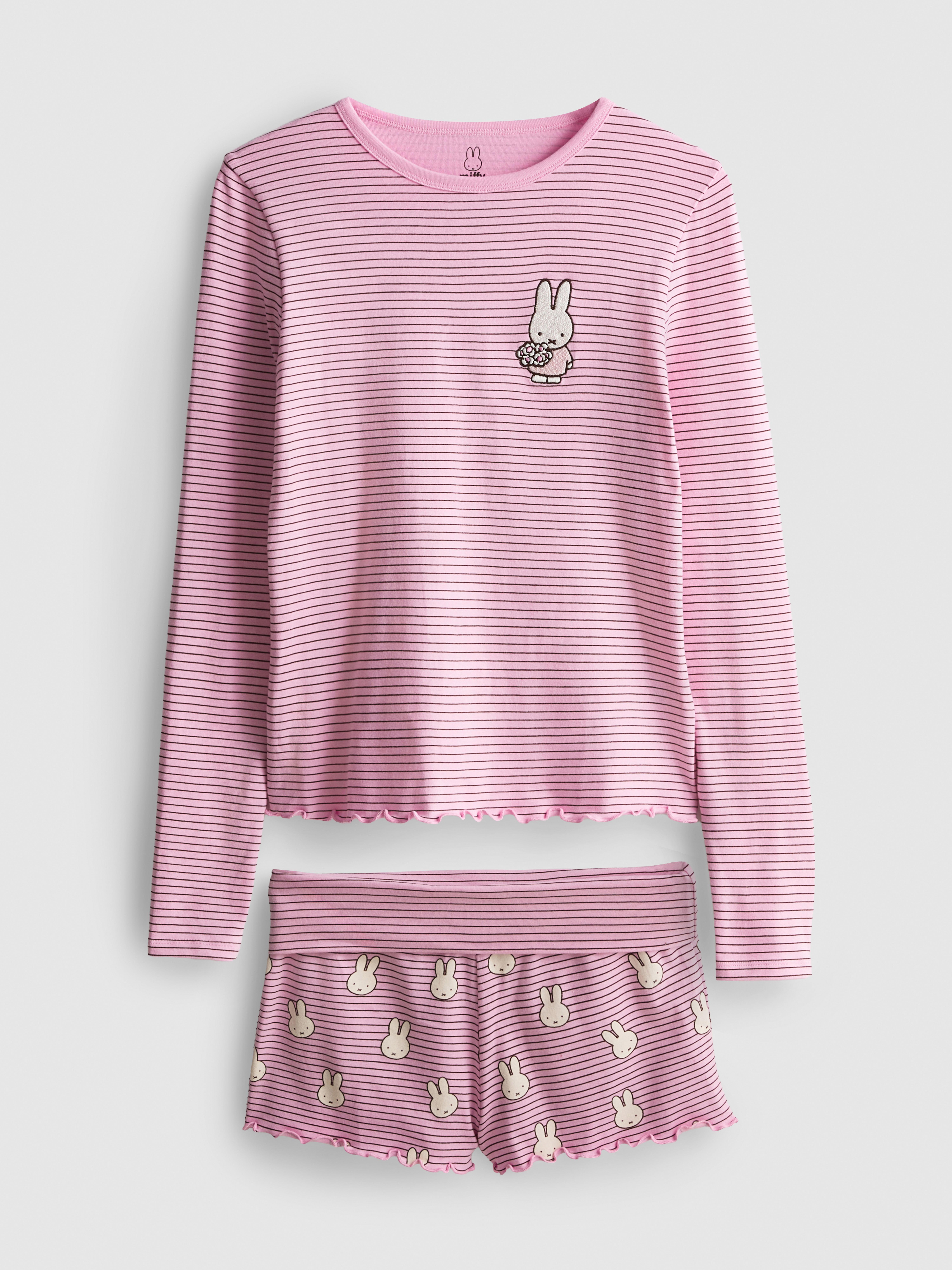 Miffy Cotton Rich Long Sleeve Shorty Pajamas