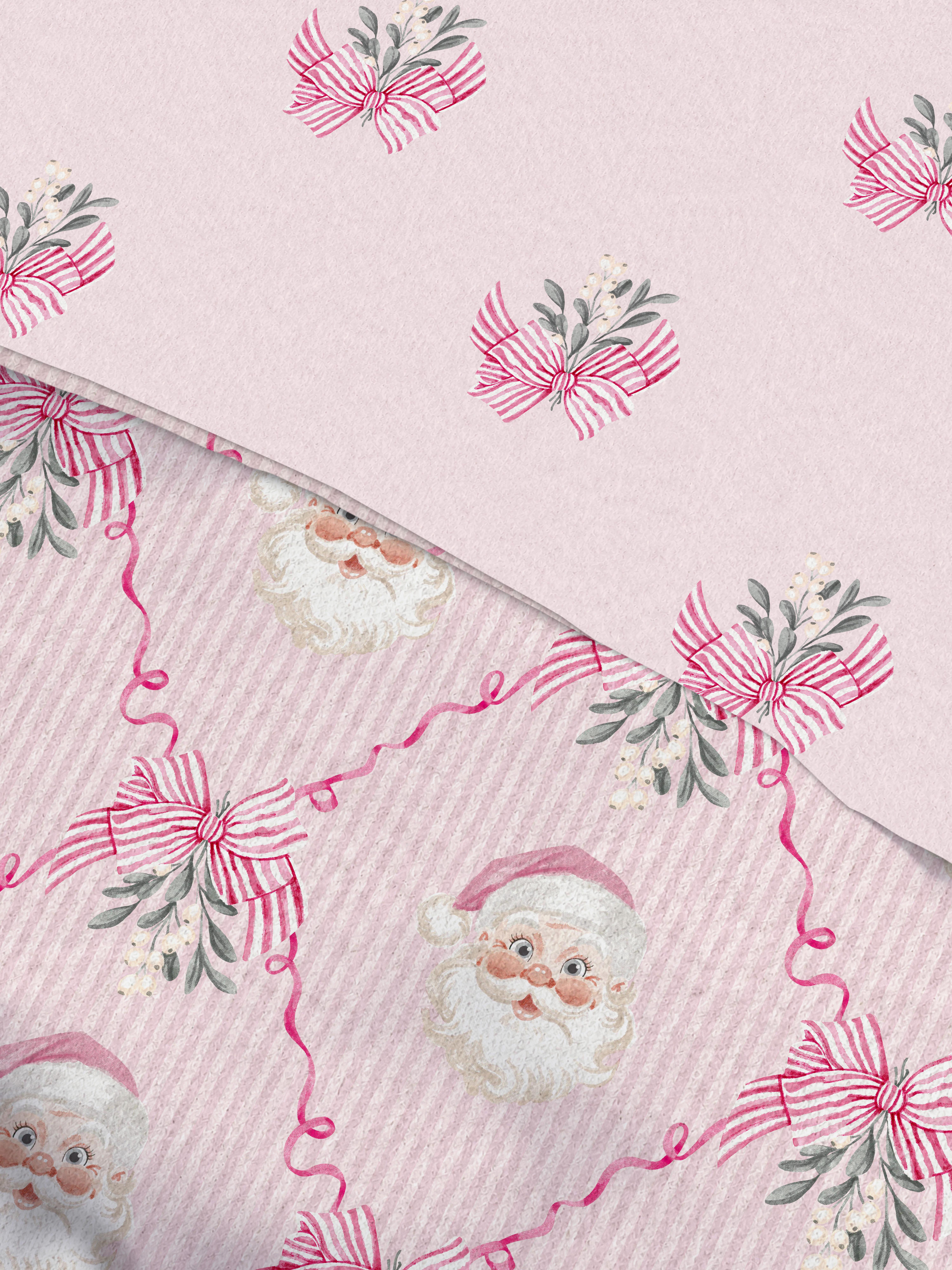 Pink Festive Santa Bow Brushed Cotton Single Duvet Cover Set | Penneys