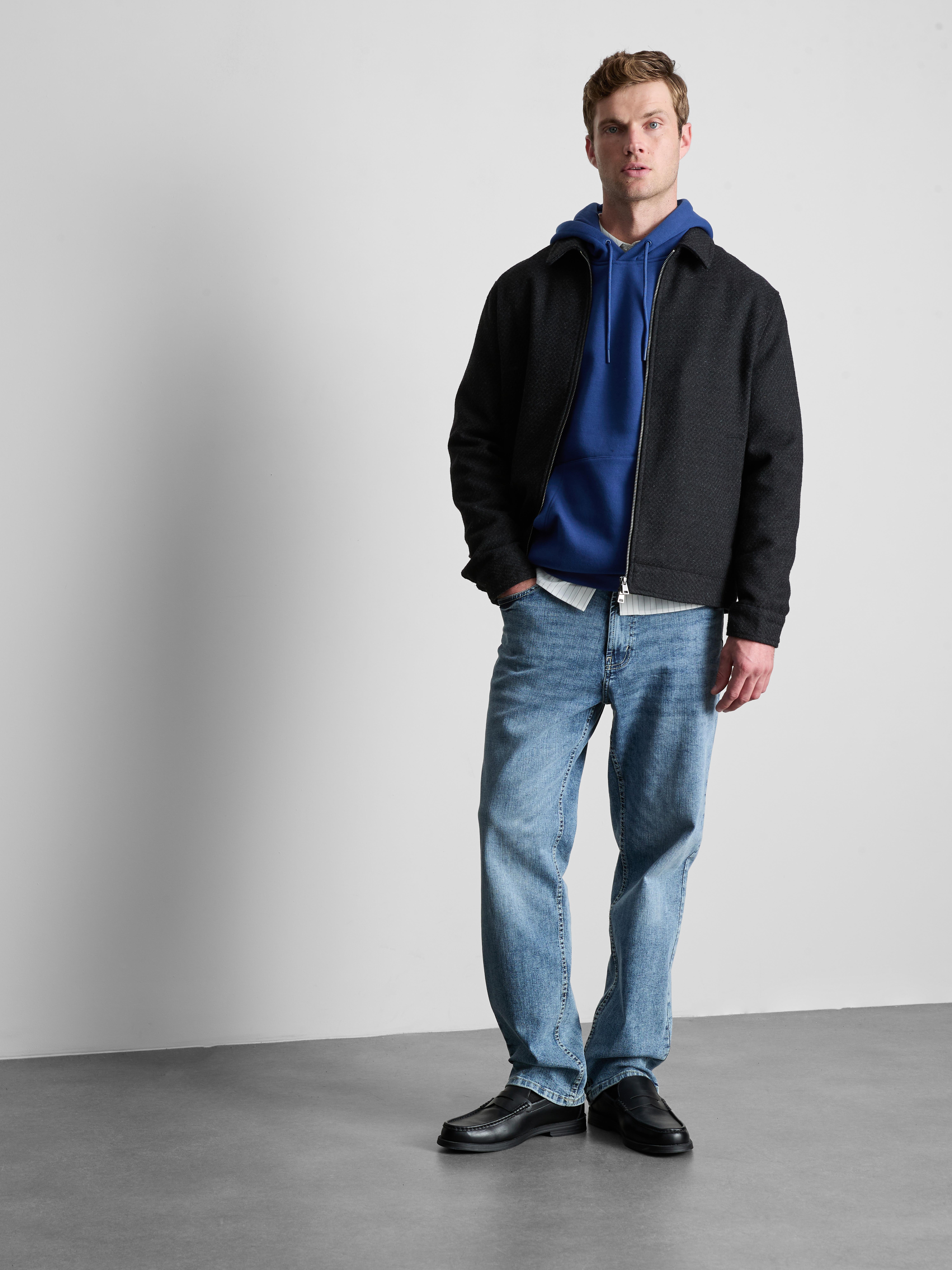 Cotton-Blend Pullover Hoodie
