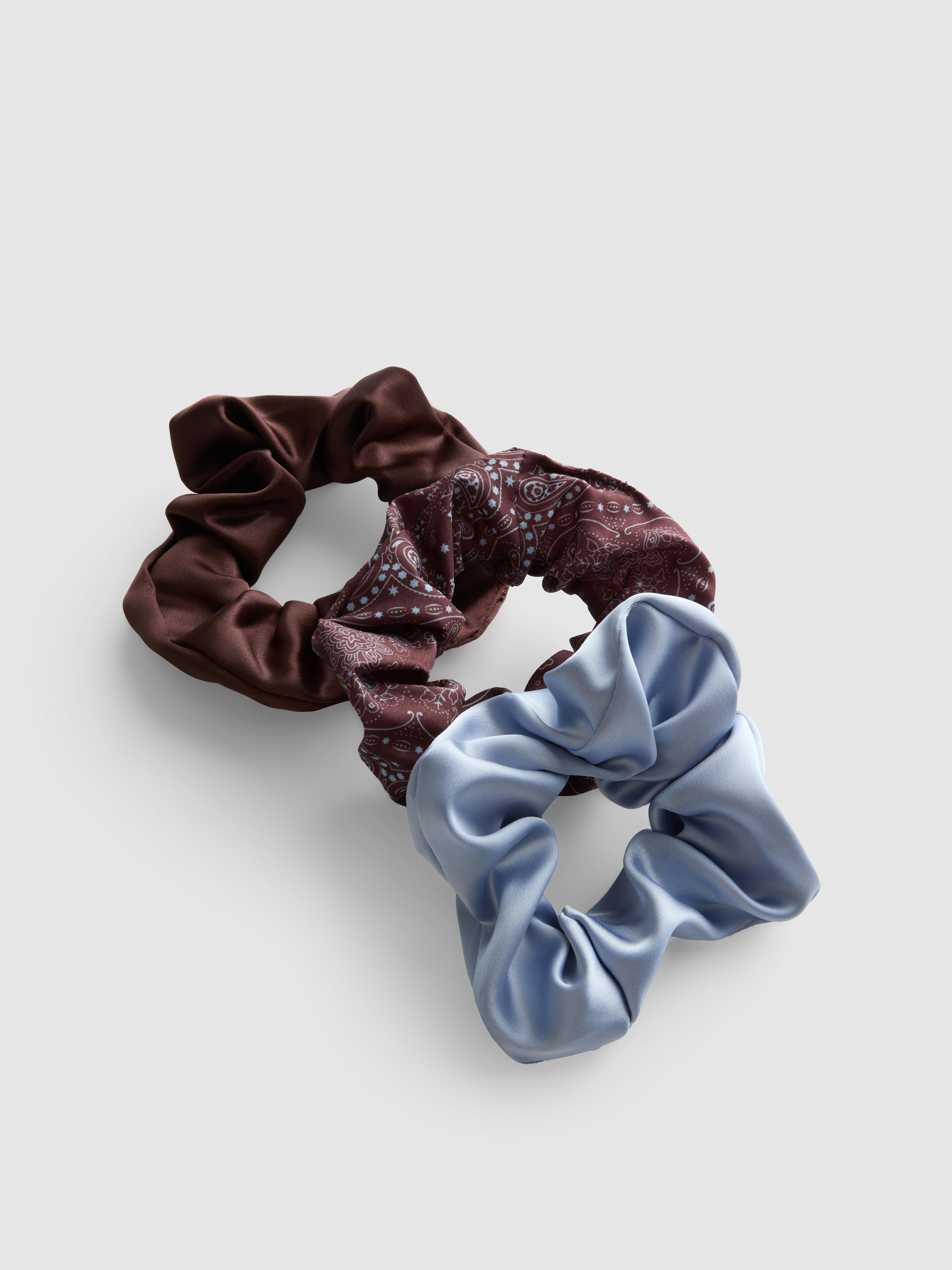 3pk Satin-Look Scrunchies