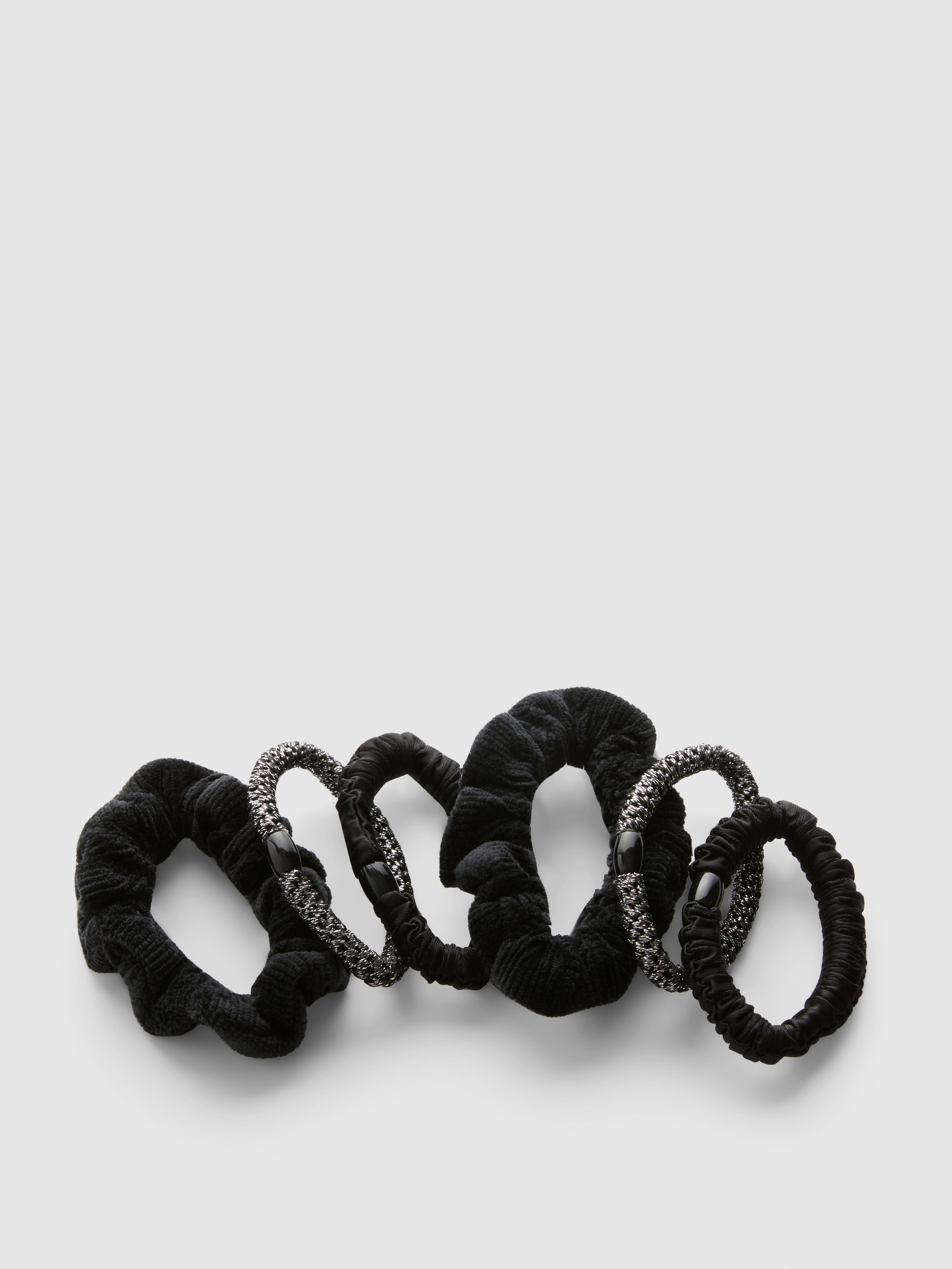 Haarscrunchies en -elastiekjes, set van 6
