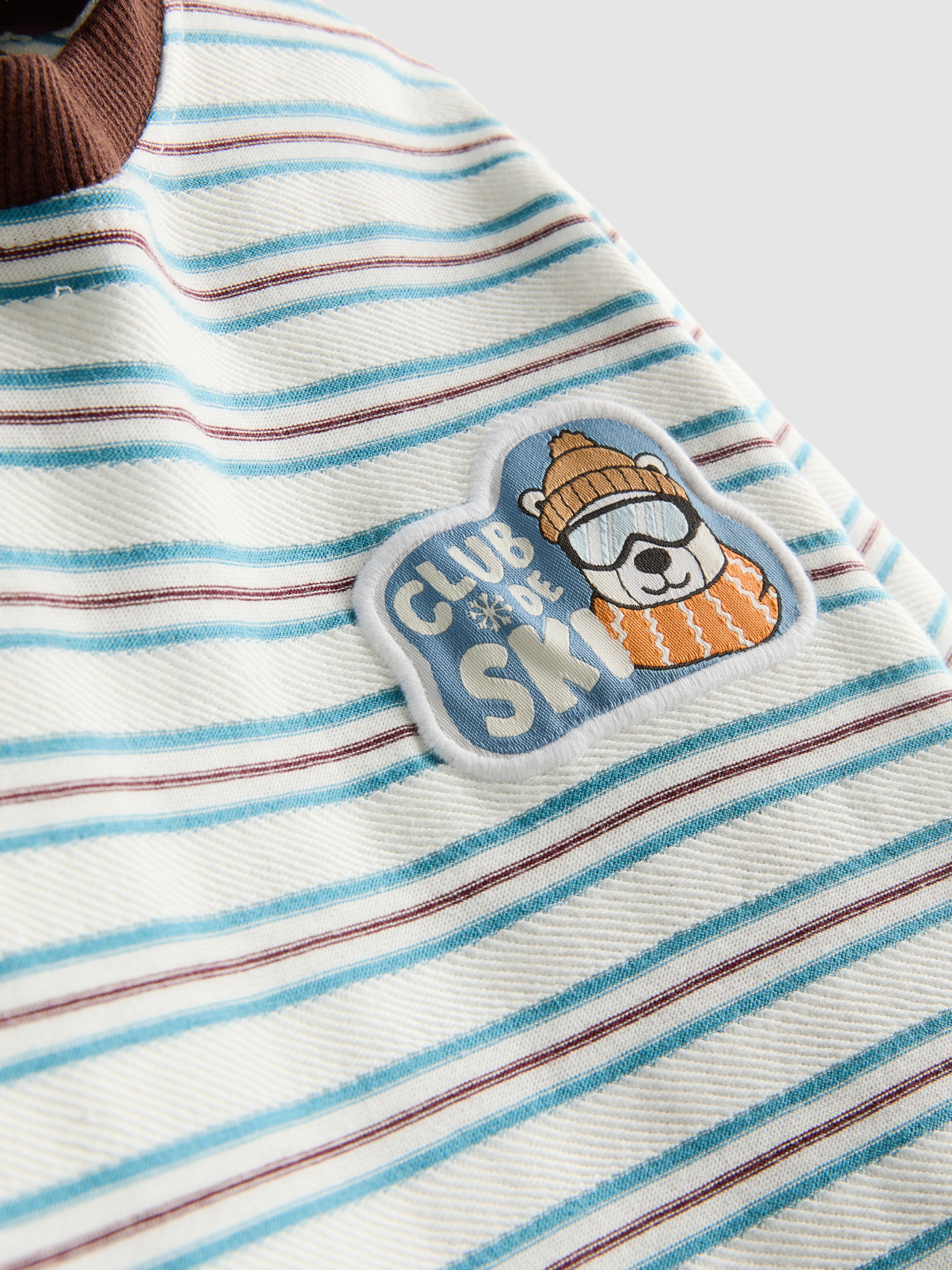 1-9yrs | Pure Cotton Stripe 2-in-1 Long Sleeve T-Shirt