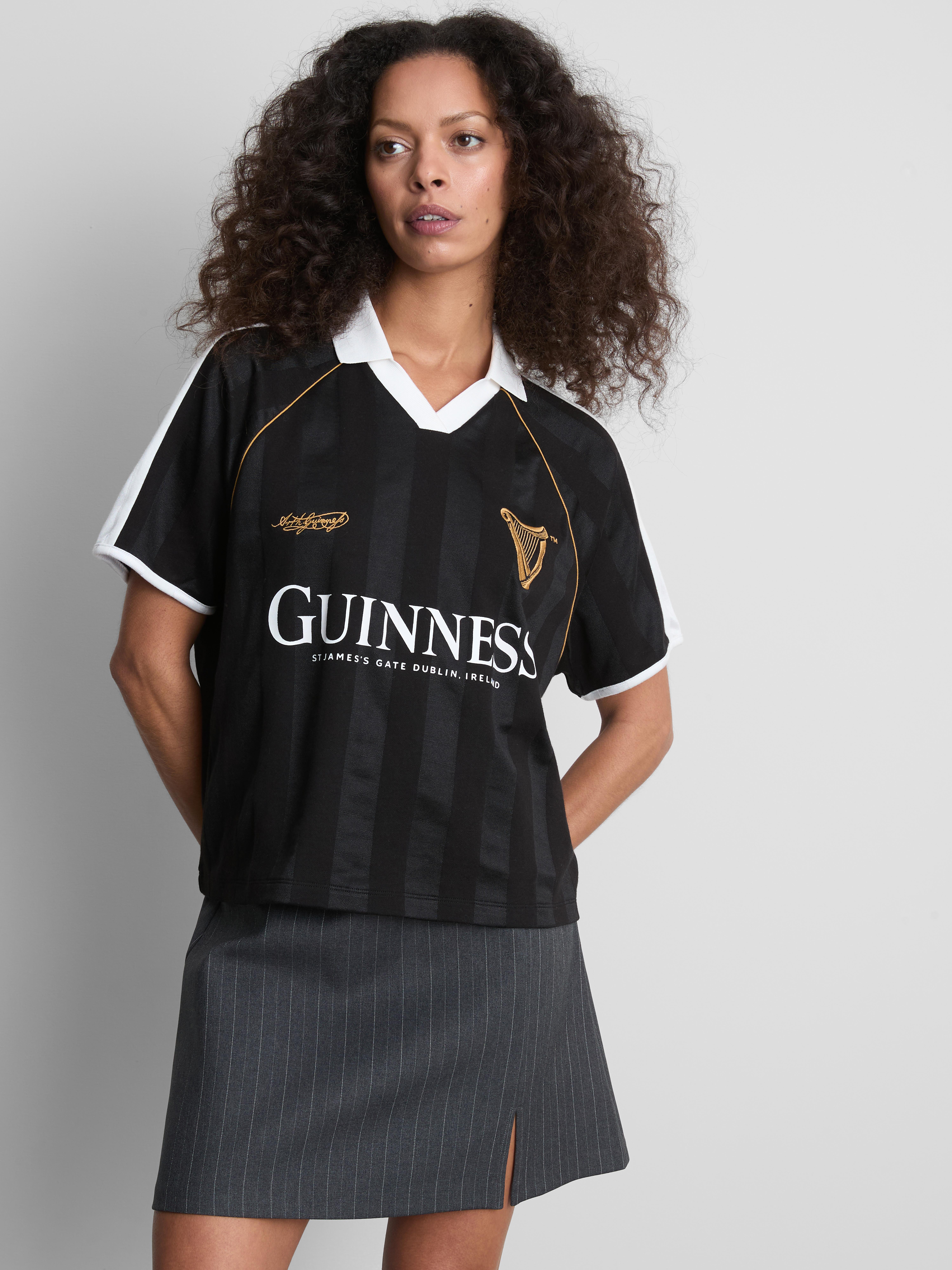 Guinness Cropped Cotton Blend Football Jersey Top