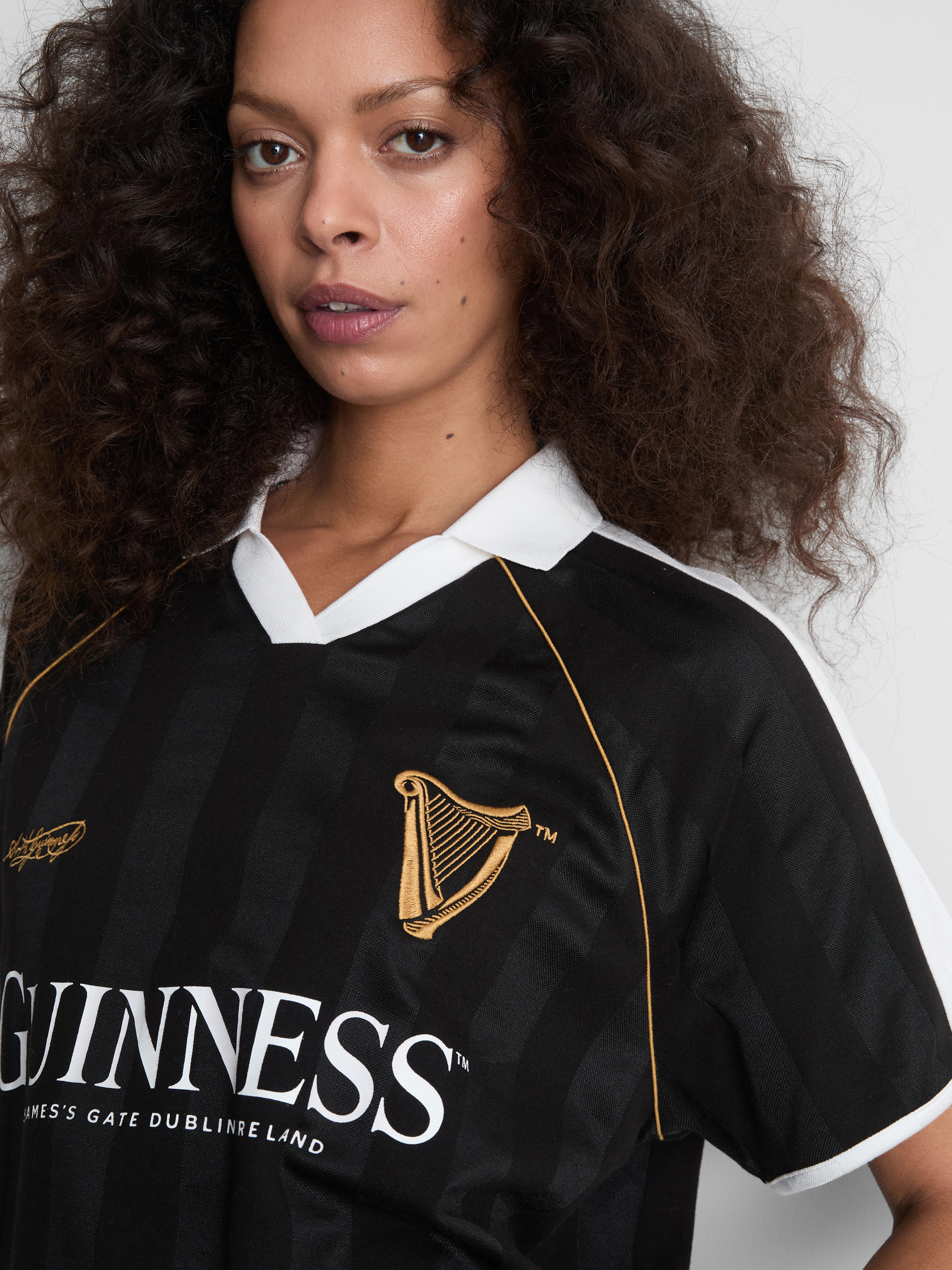 Guinness Cropped Cotton Blend Football Jersey Top