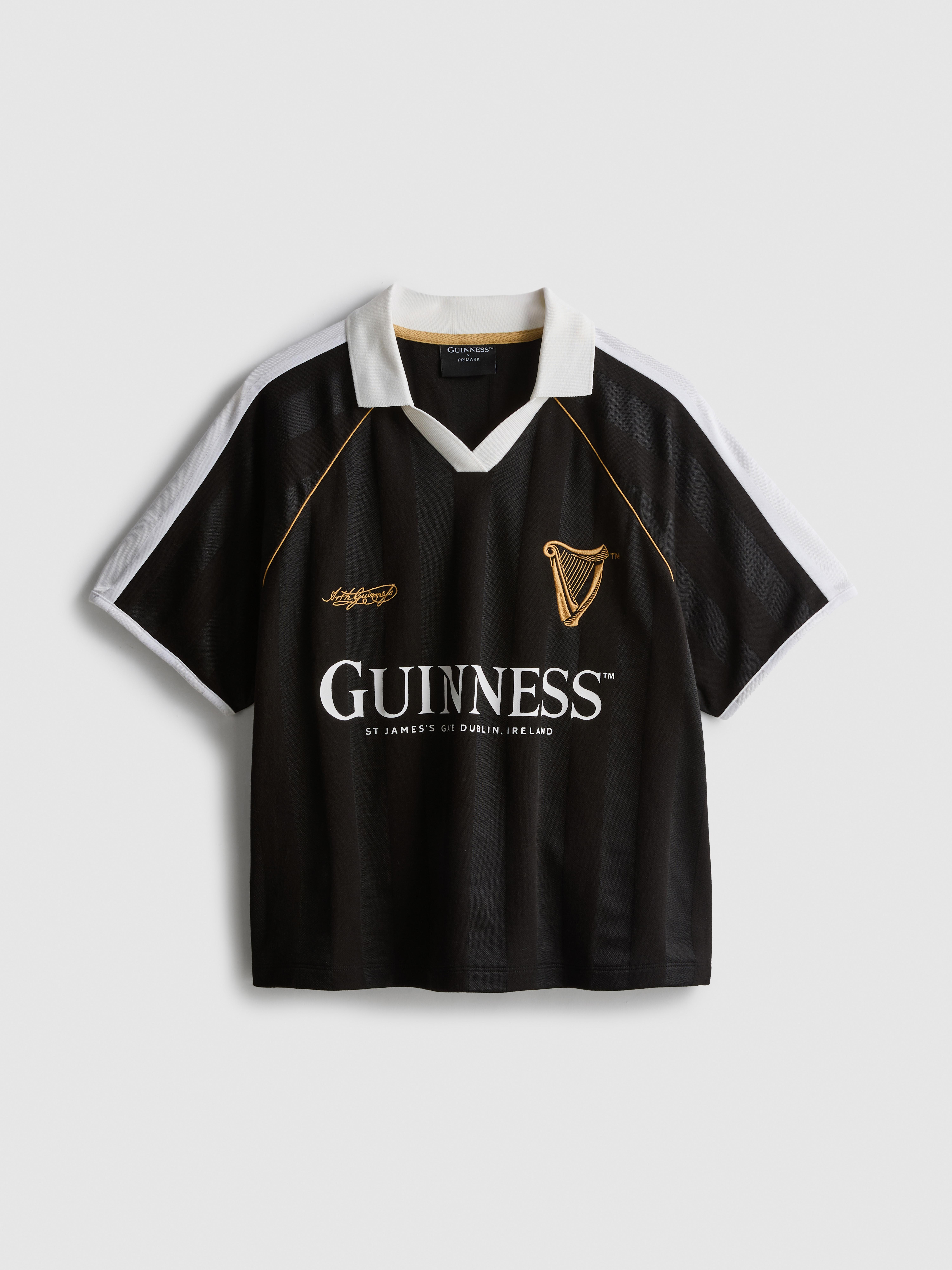 Guinness Cropped Cotton Blend Football Jersey Top