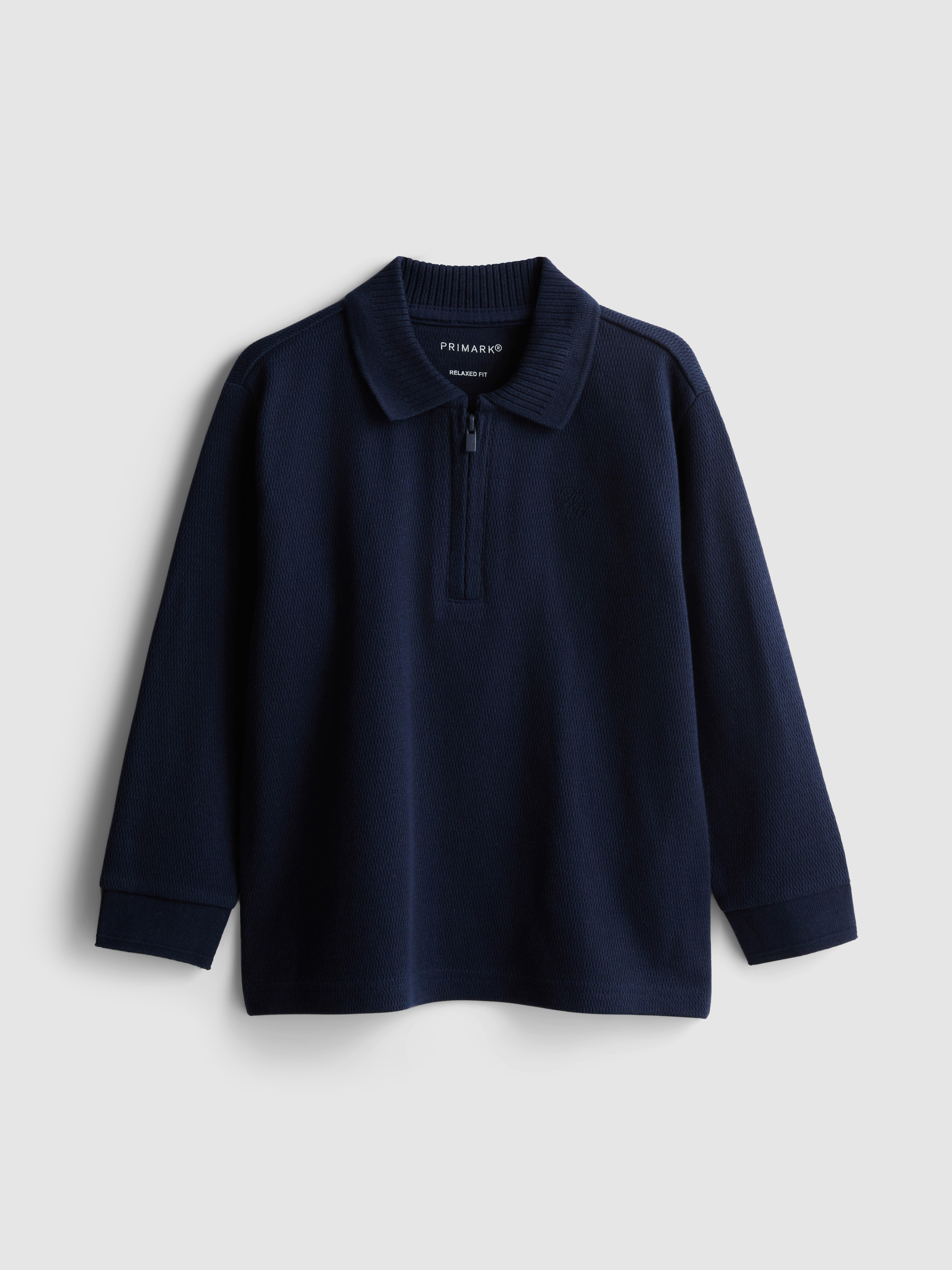 1-9yrs | Pure Cotton Quarter-Zip Polo Shirt