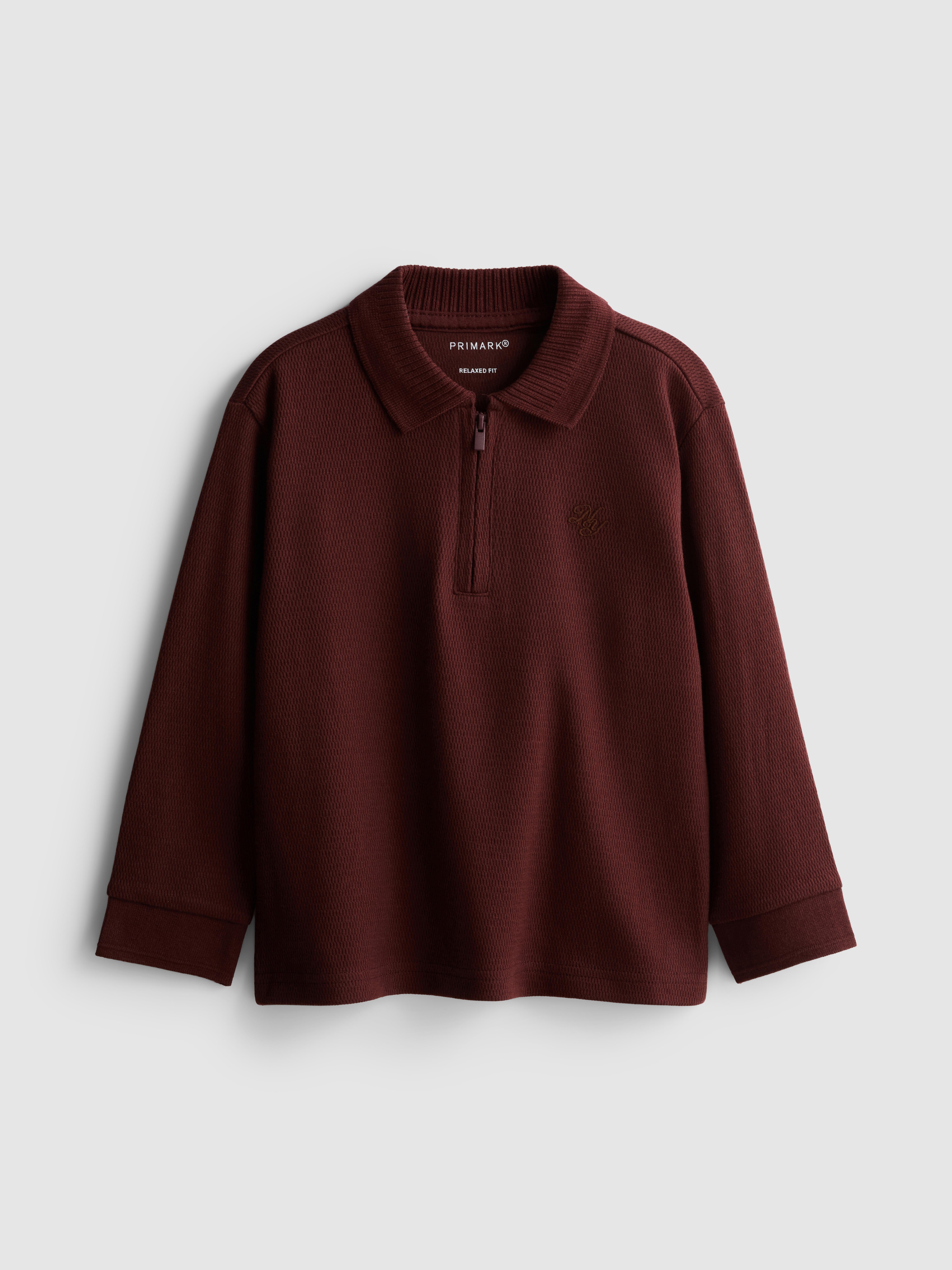 1-9yrs | Pure Cotton Quarter-Zip Polo Shirt