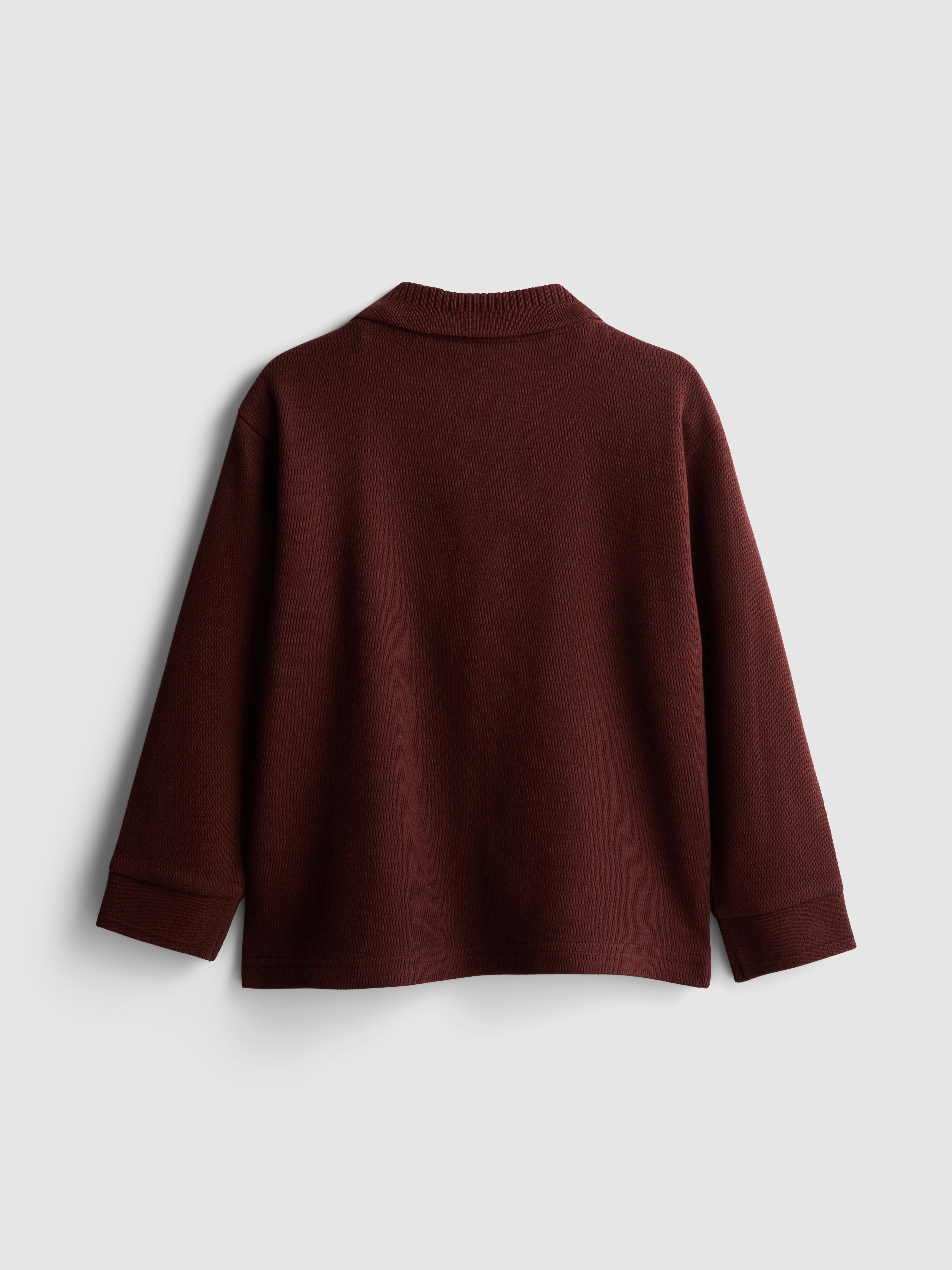 1-9yrs | Pure Cotton Quarter-Zip Polo Shirt