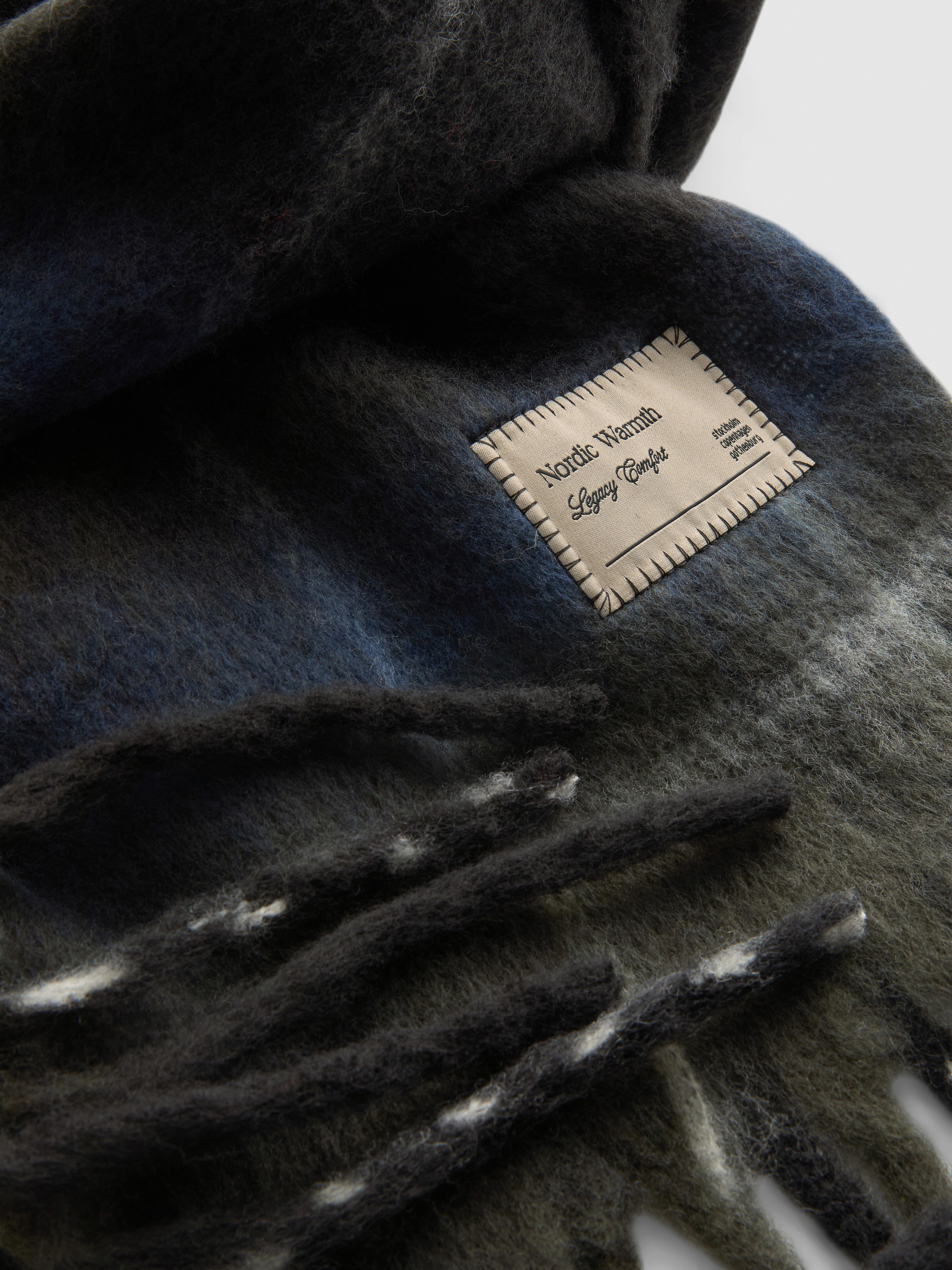 Plaid Fringe Scarf