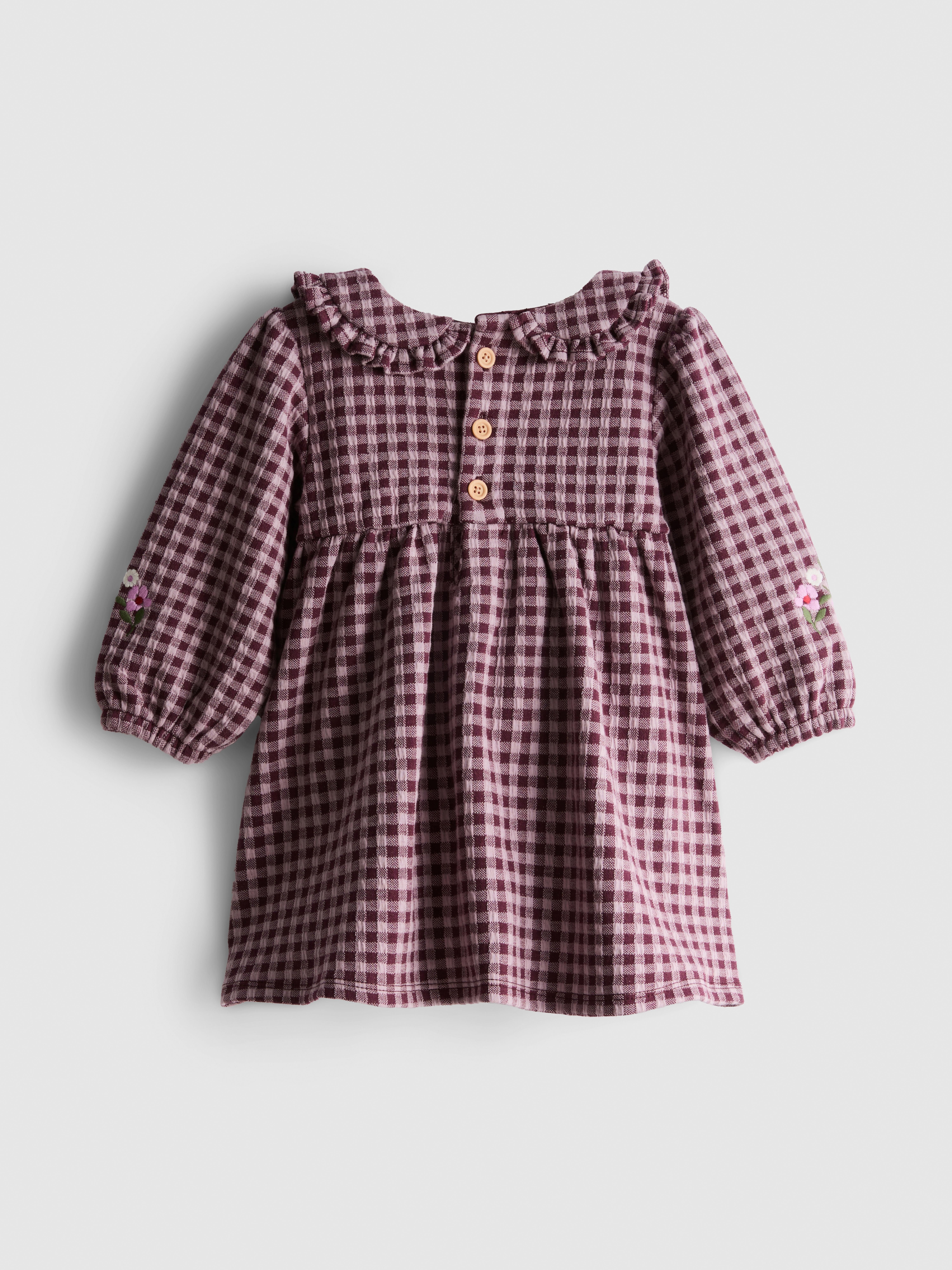 0-18mths | Collared Gingham Check Dress