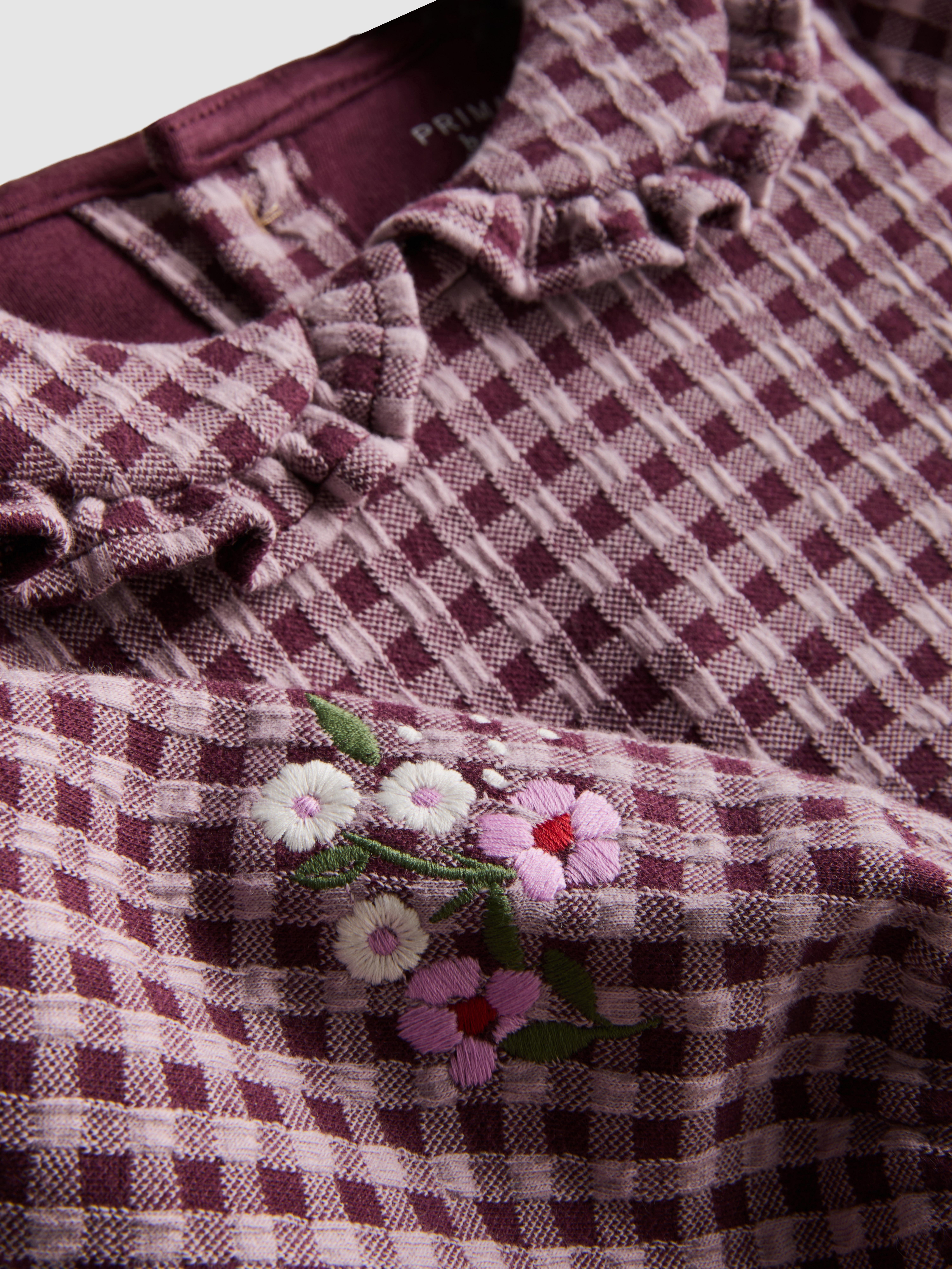 0-18mths | Collared Gingham Check Dress