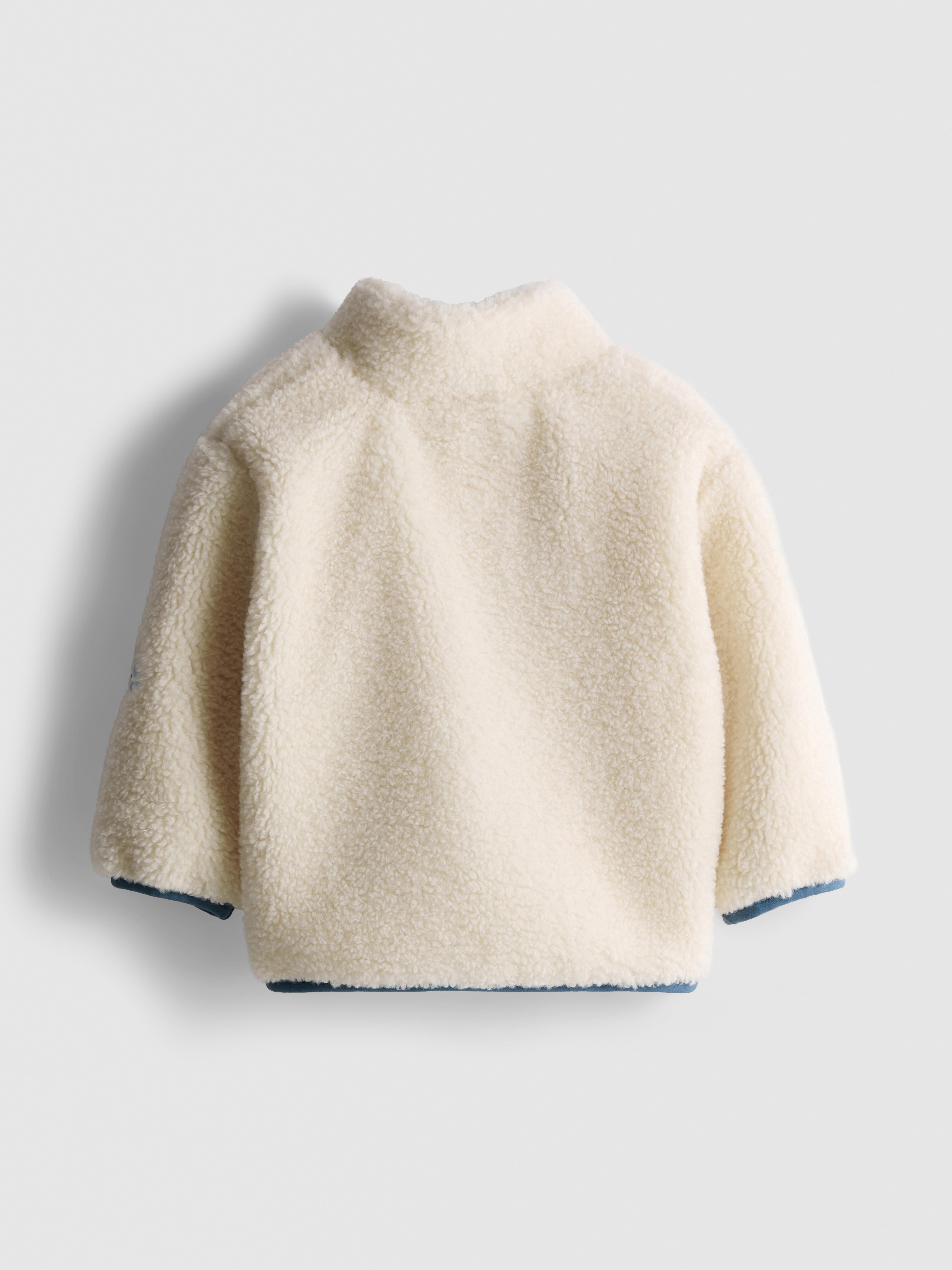 0-18mths | Embroidered Zip-Up Fleece