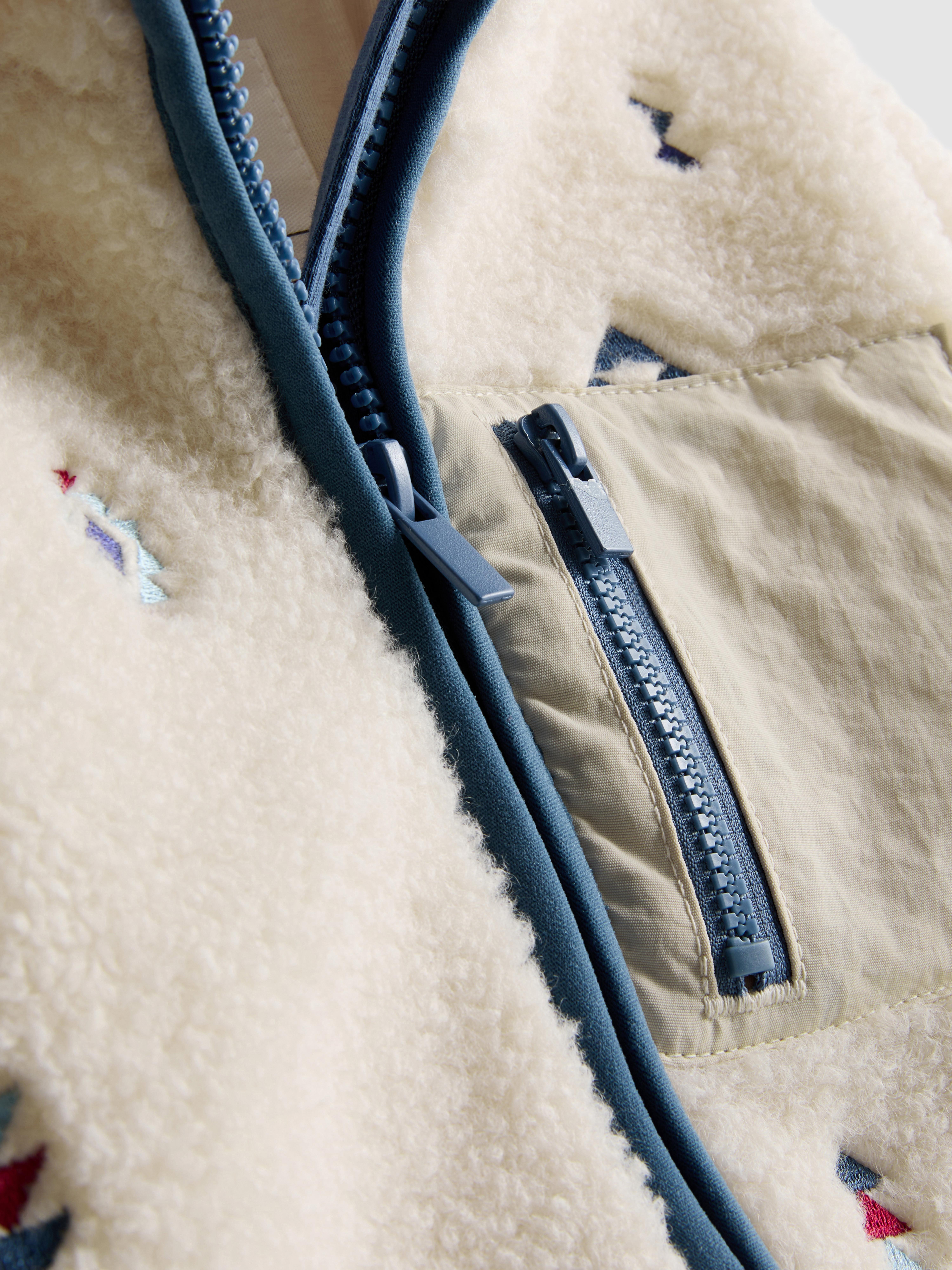 0-18mths | Embroidered Zip-Up Fleece