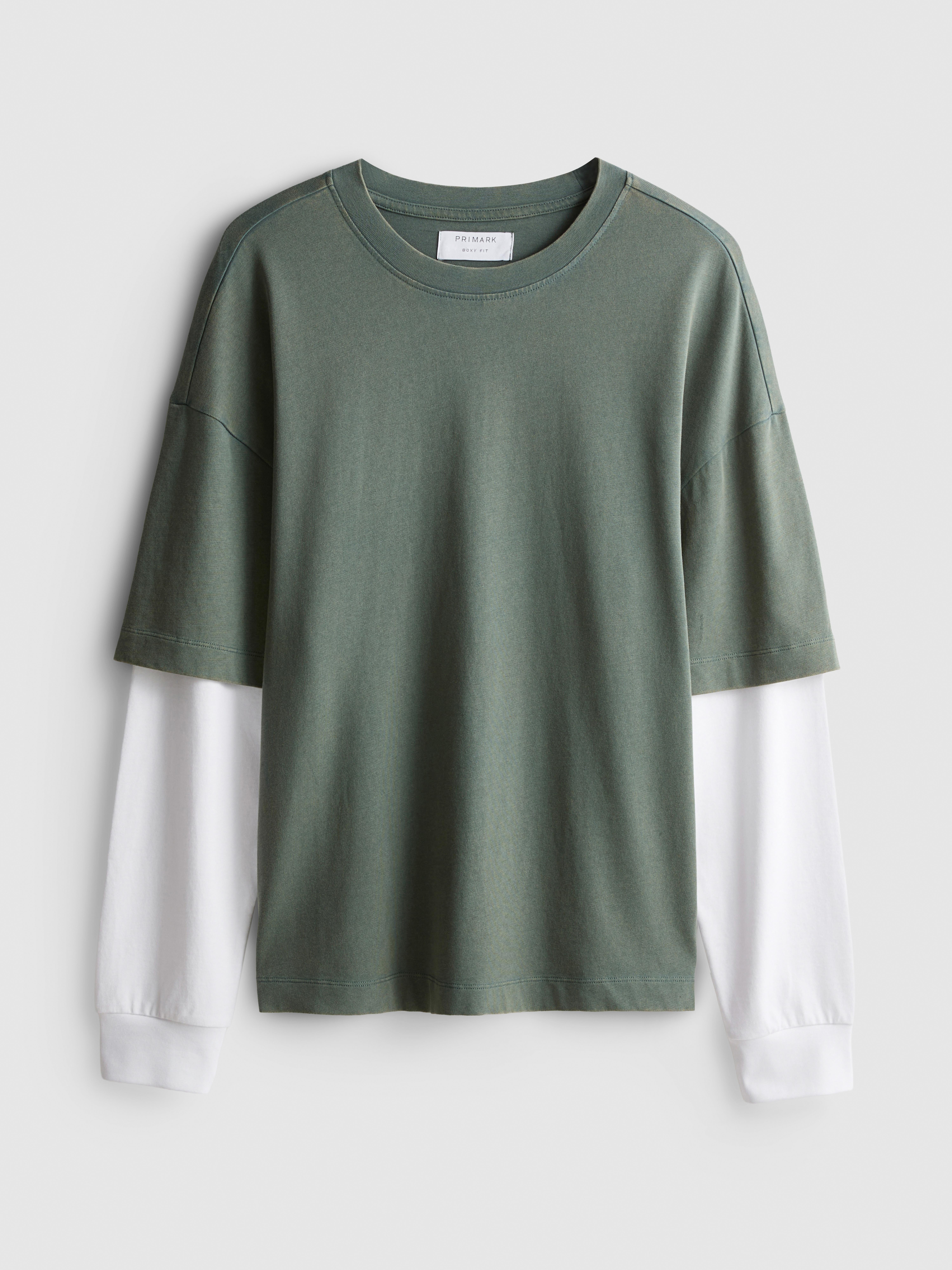 Pure Cotton Layered Long Sleeve T-Shirt