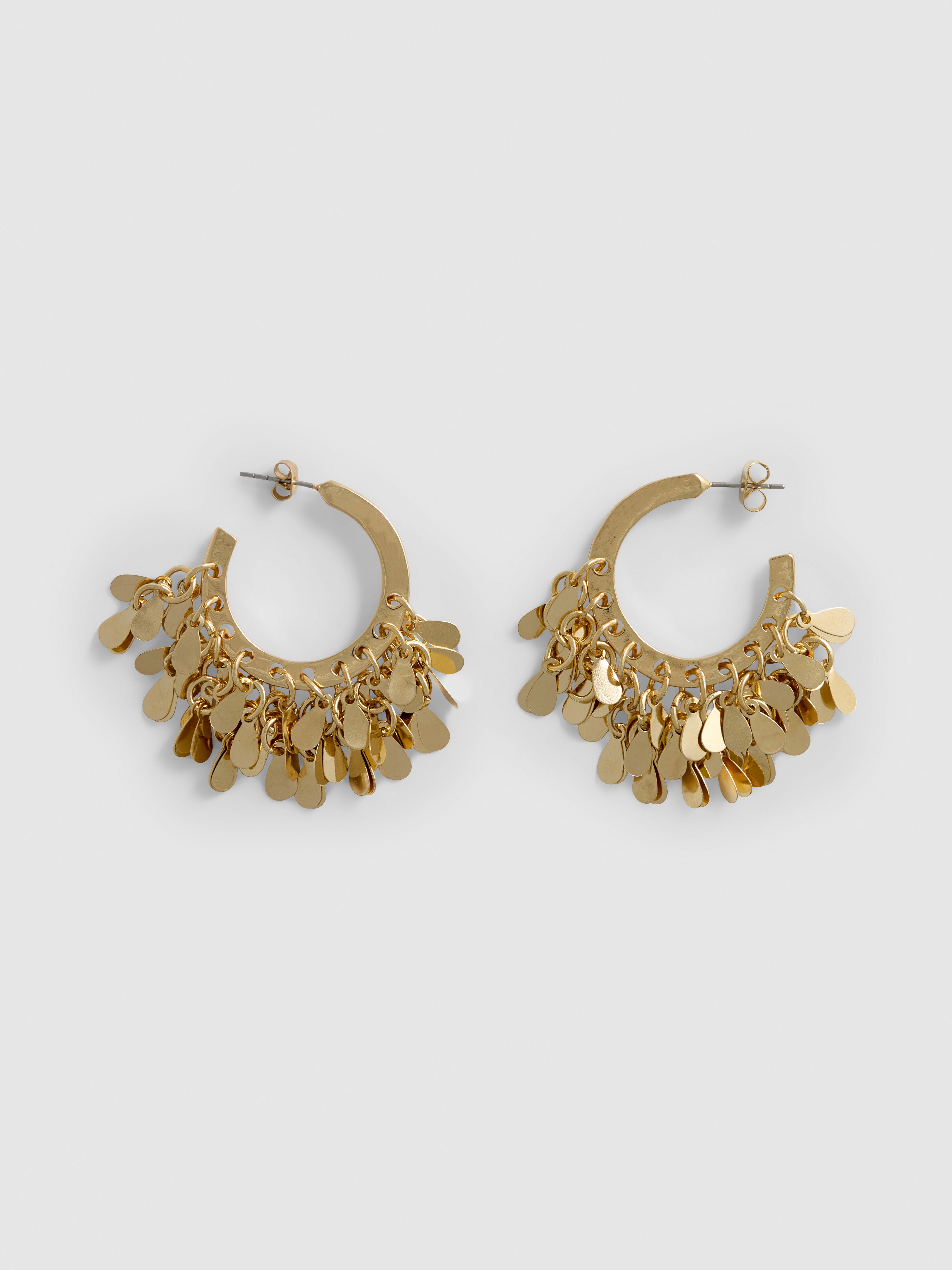 Argolas amuleto disco dourado