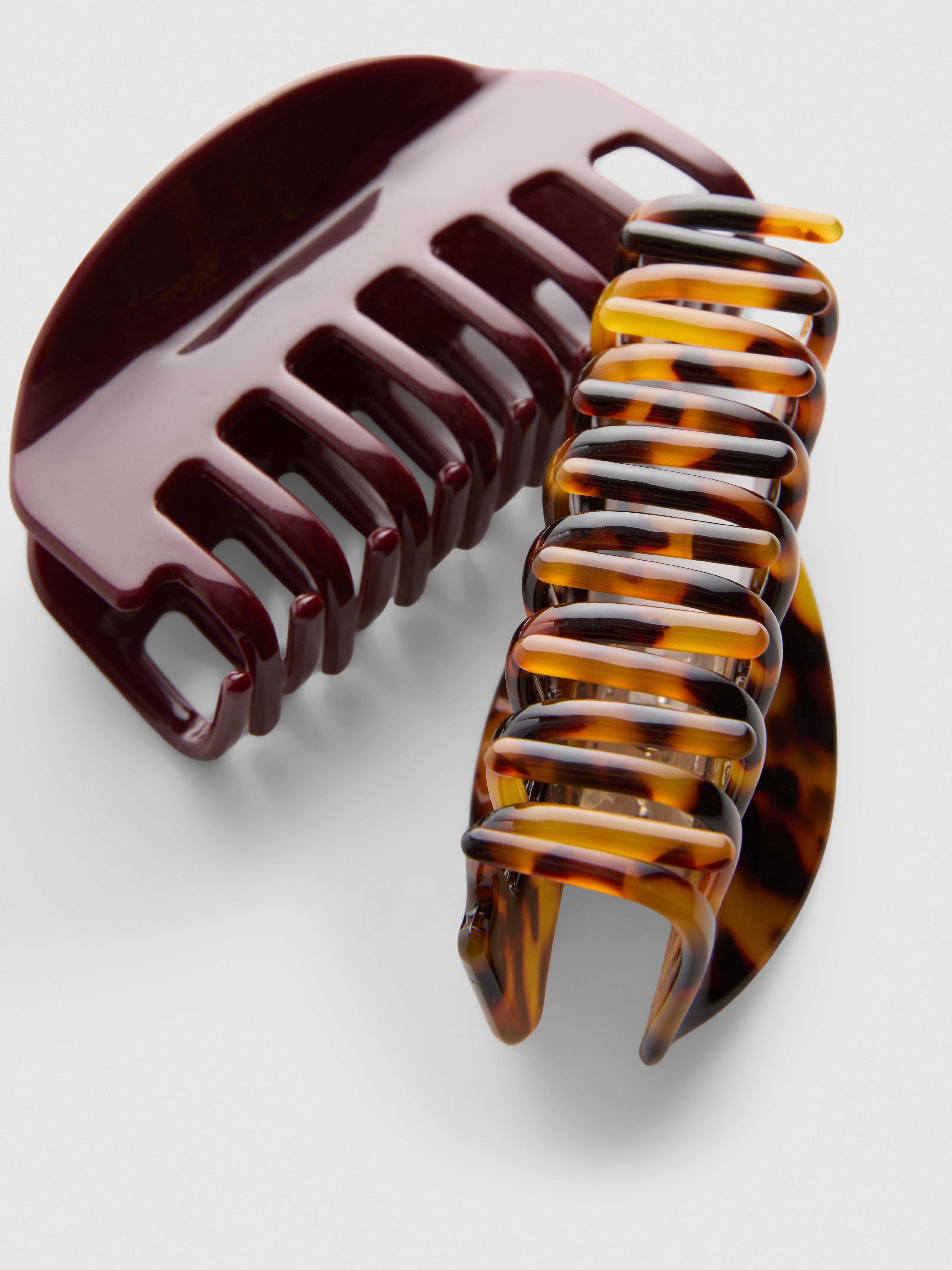 2pk Wide-Tooth Hair Claw Clips