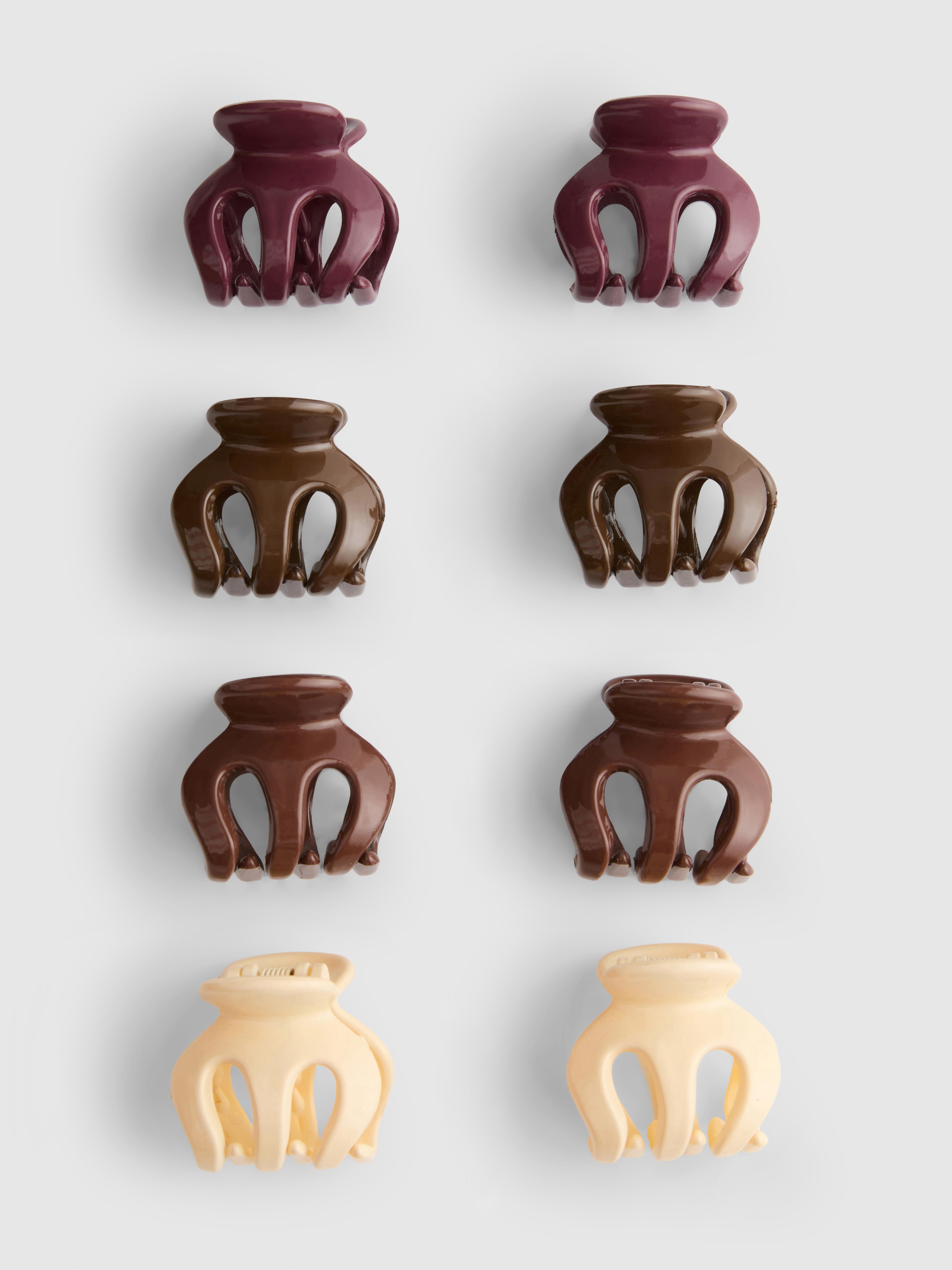 8pk Mini Claw Hair Clips