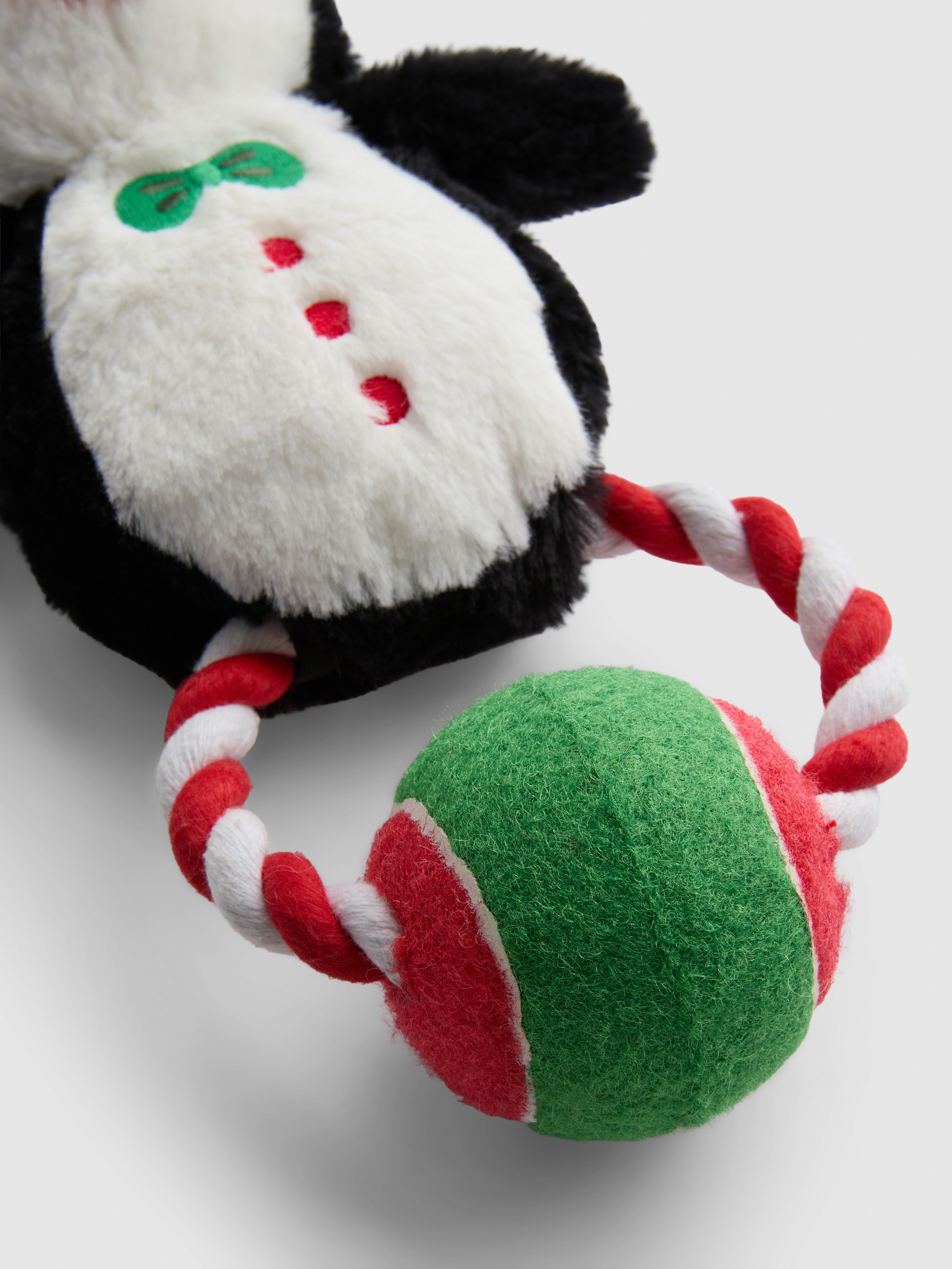 Multi Christmas Penguin Rope Ball Dog Toy | Penneys