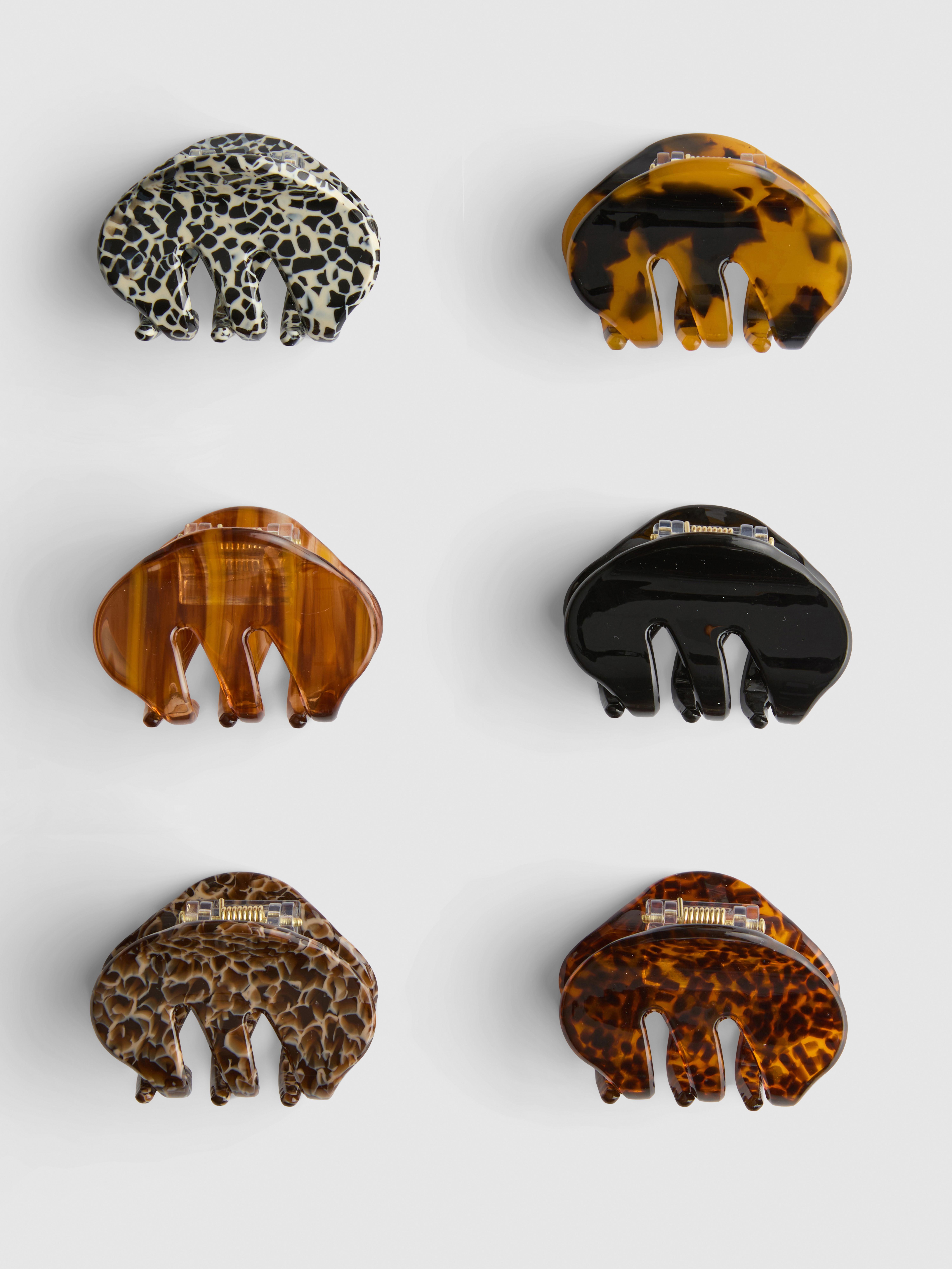 6pk Assorted Mini Claw Clips