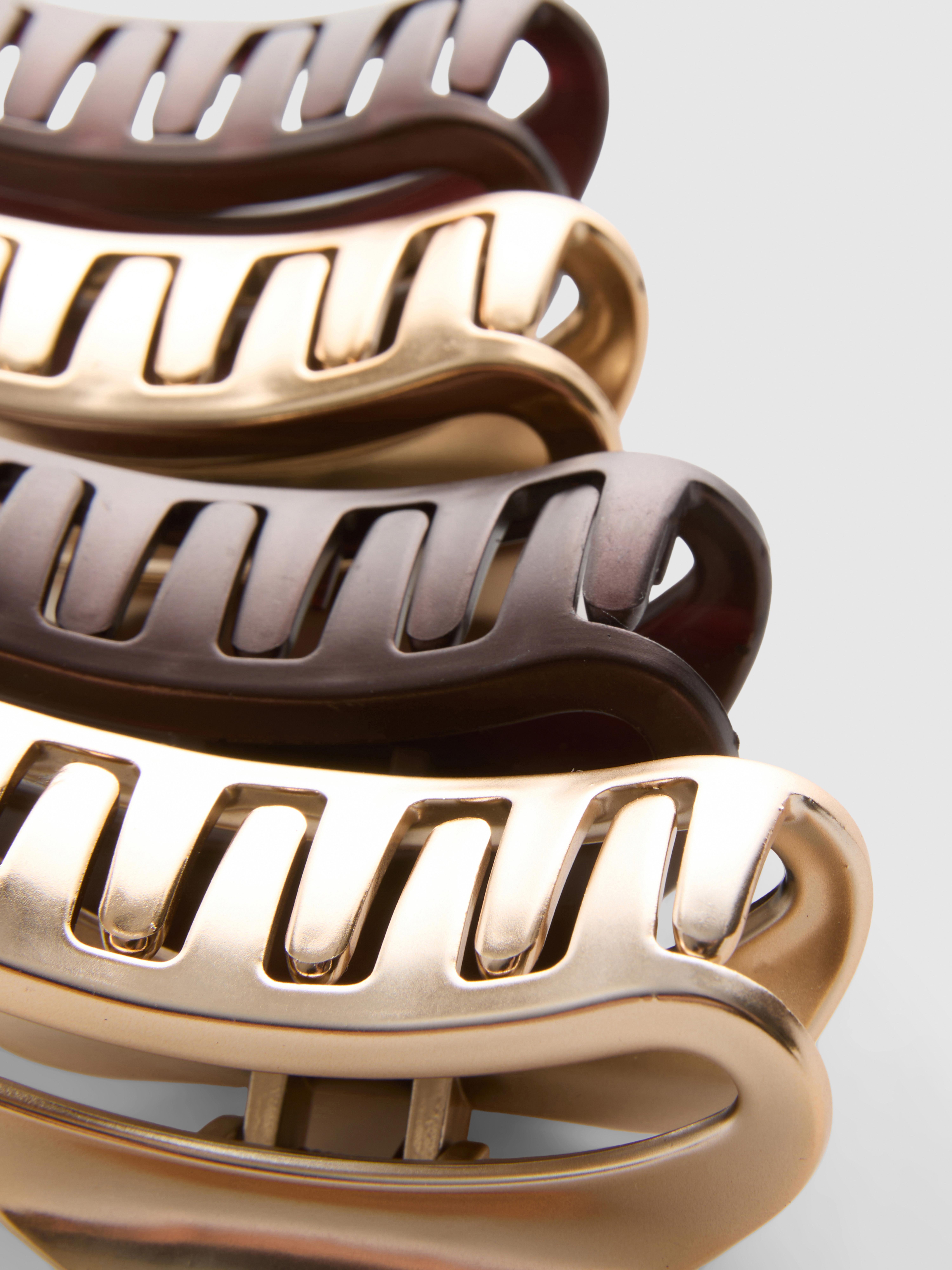 4pk Curved Hair Claw Clips