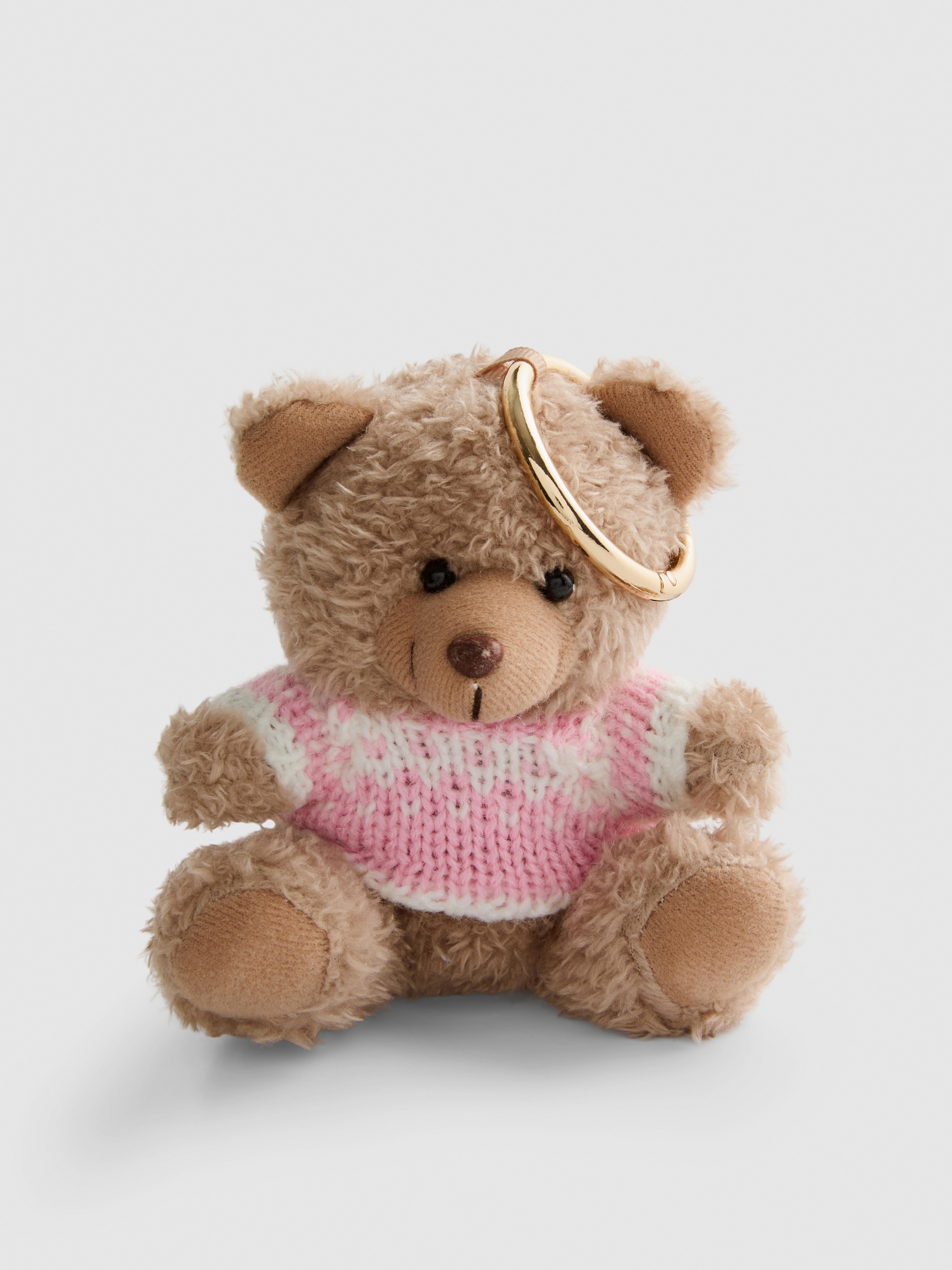 Pluchen tasbedel teddybeer
