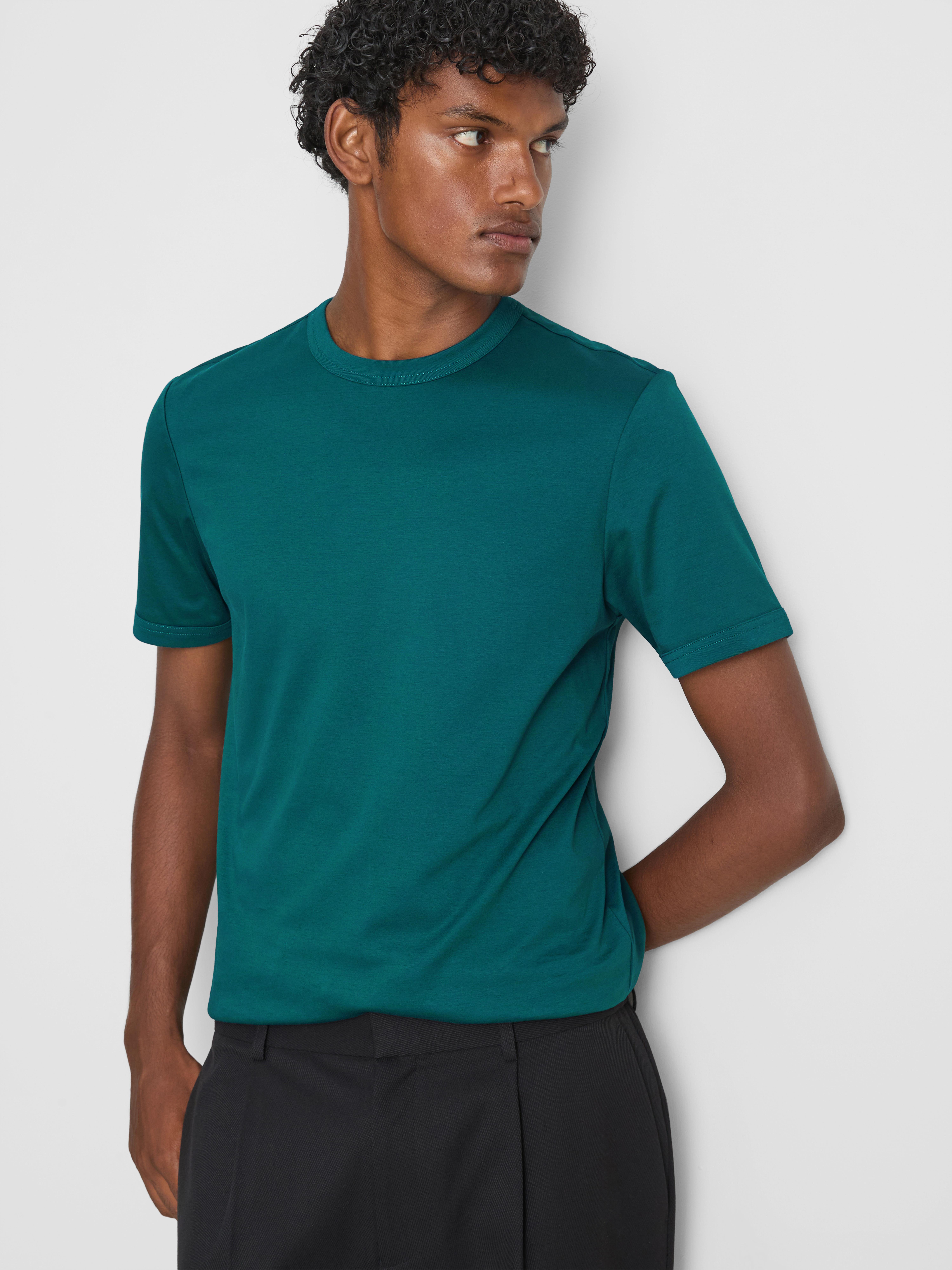 The Edit Slim Fit Crew Neck T-Shirt Teal