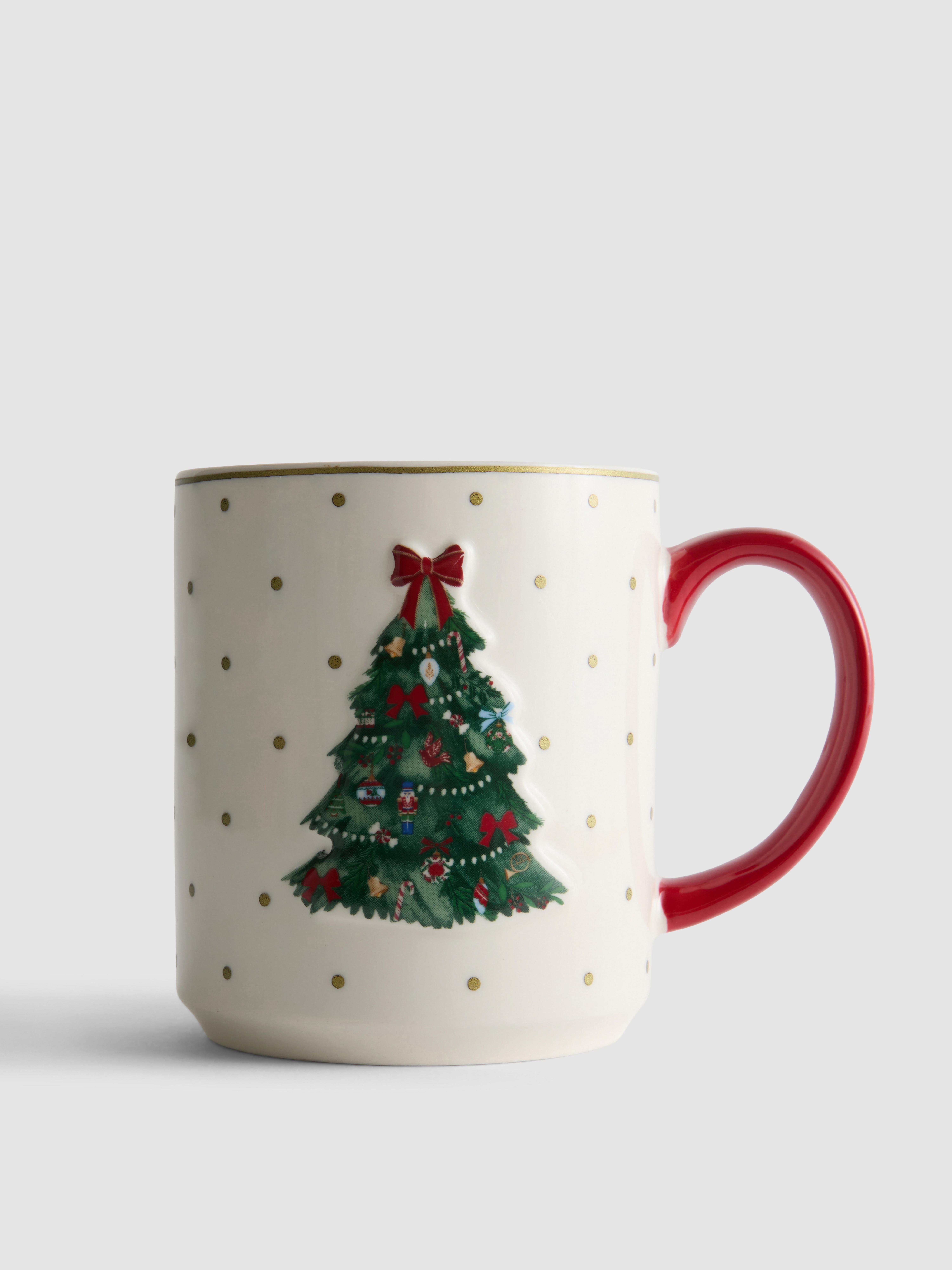 Christmas Tree Polka Dot Mug