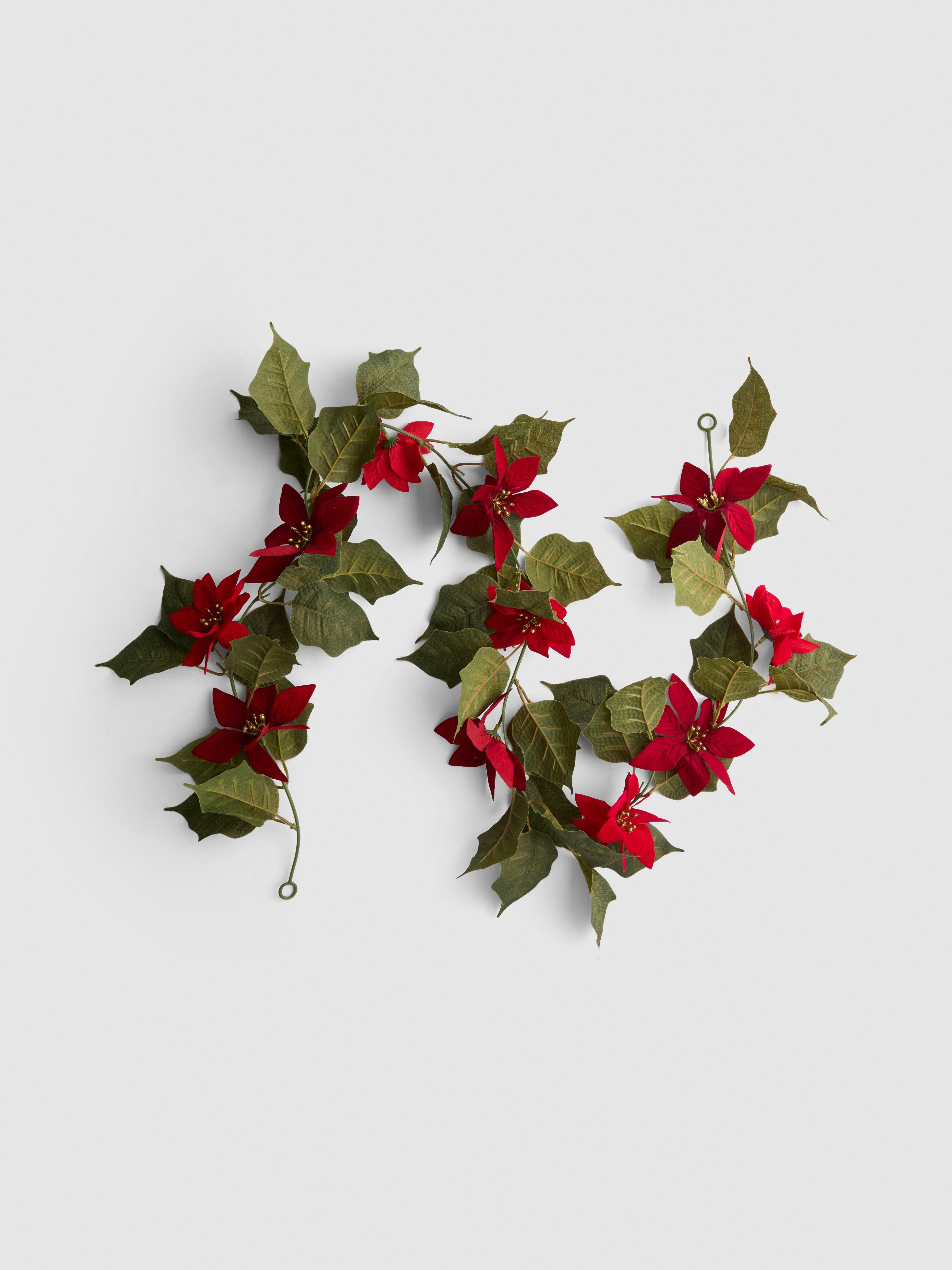 Künstlicher Weihnachtsstern-Kranz - Rot