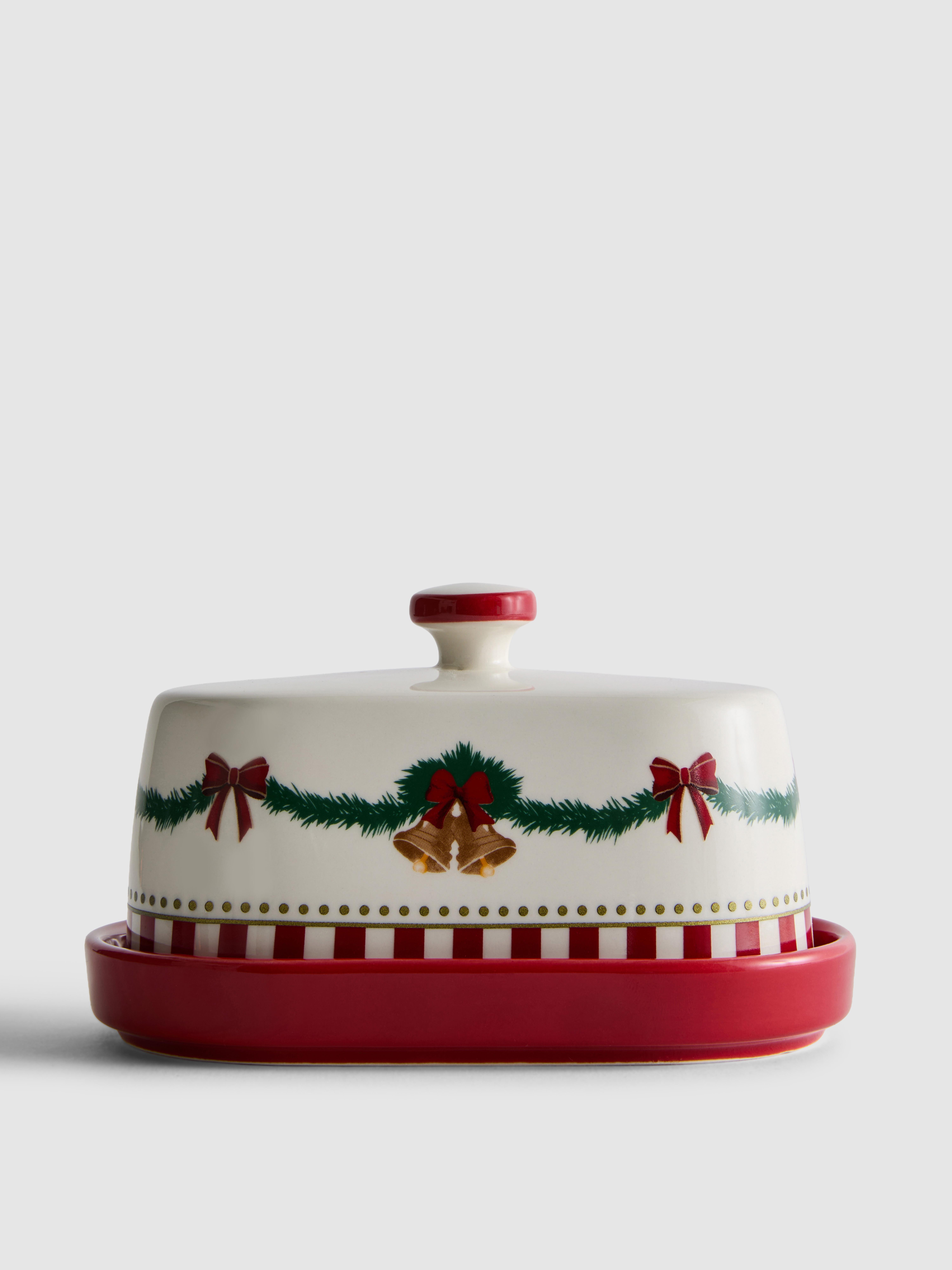 Christmas Bells Butter Dish