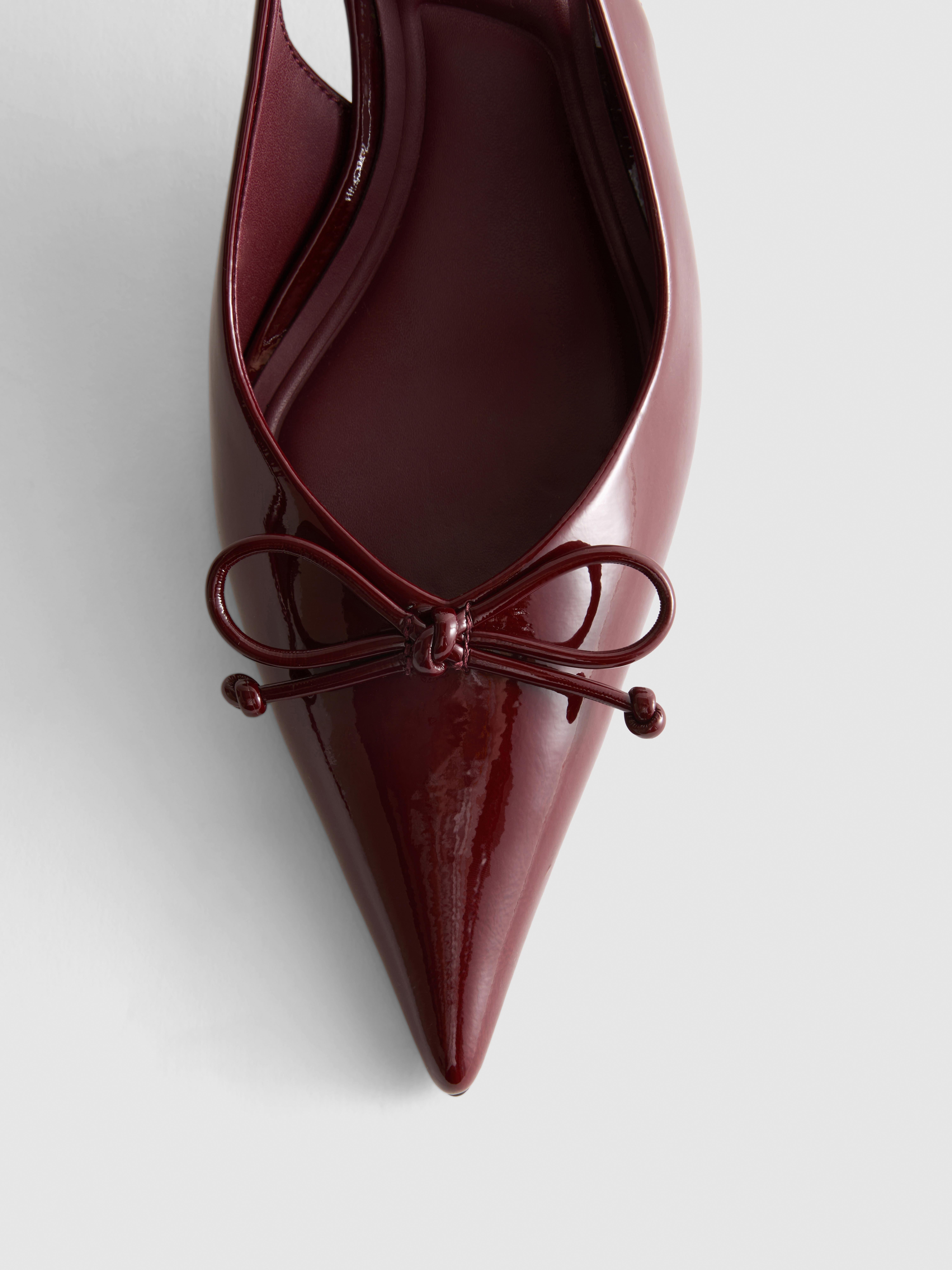 Wide-Fit Patent Slingback Stiletto Heels