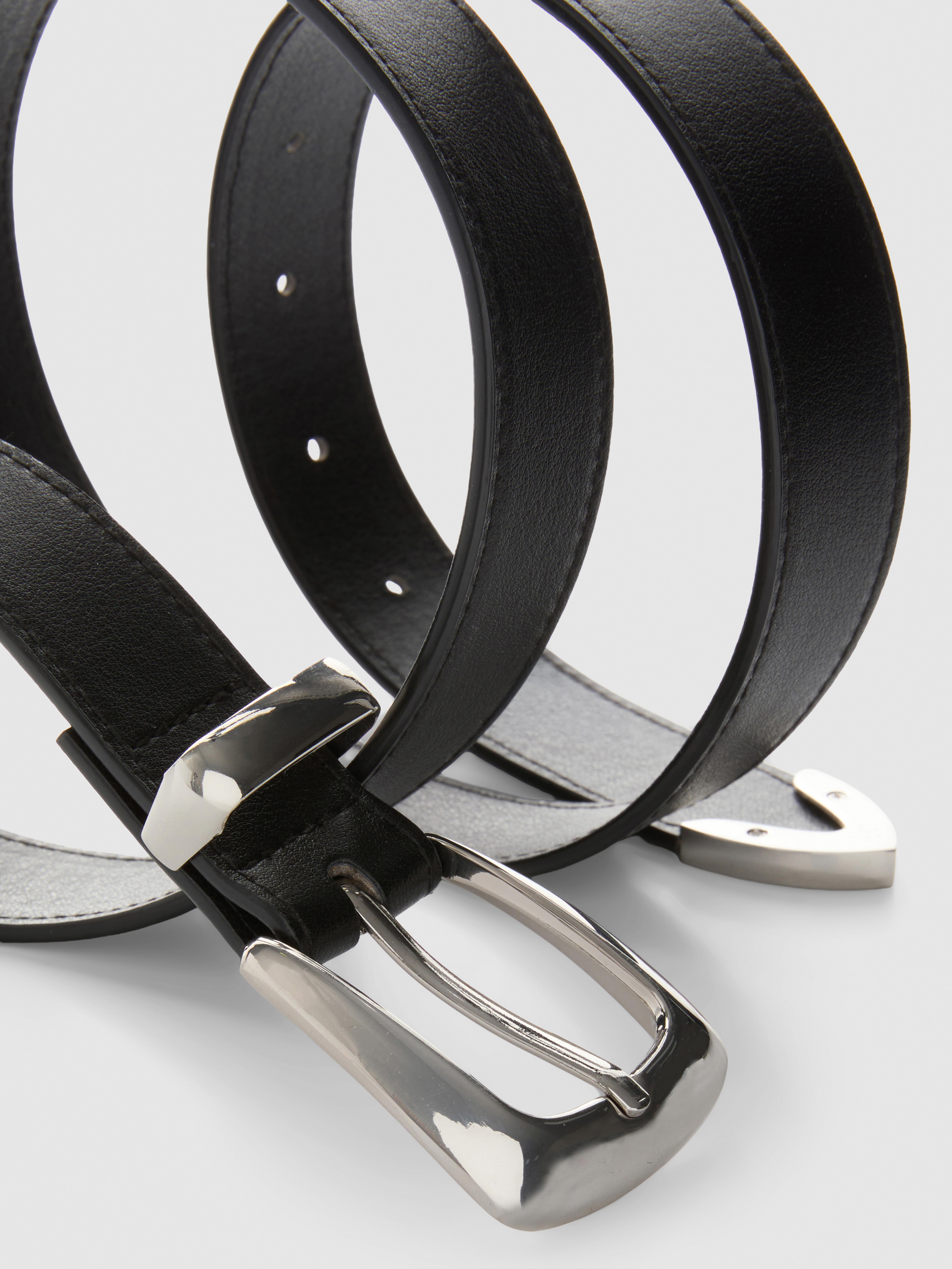 Croc Effect Metal Tip Belt