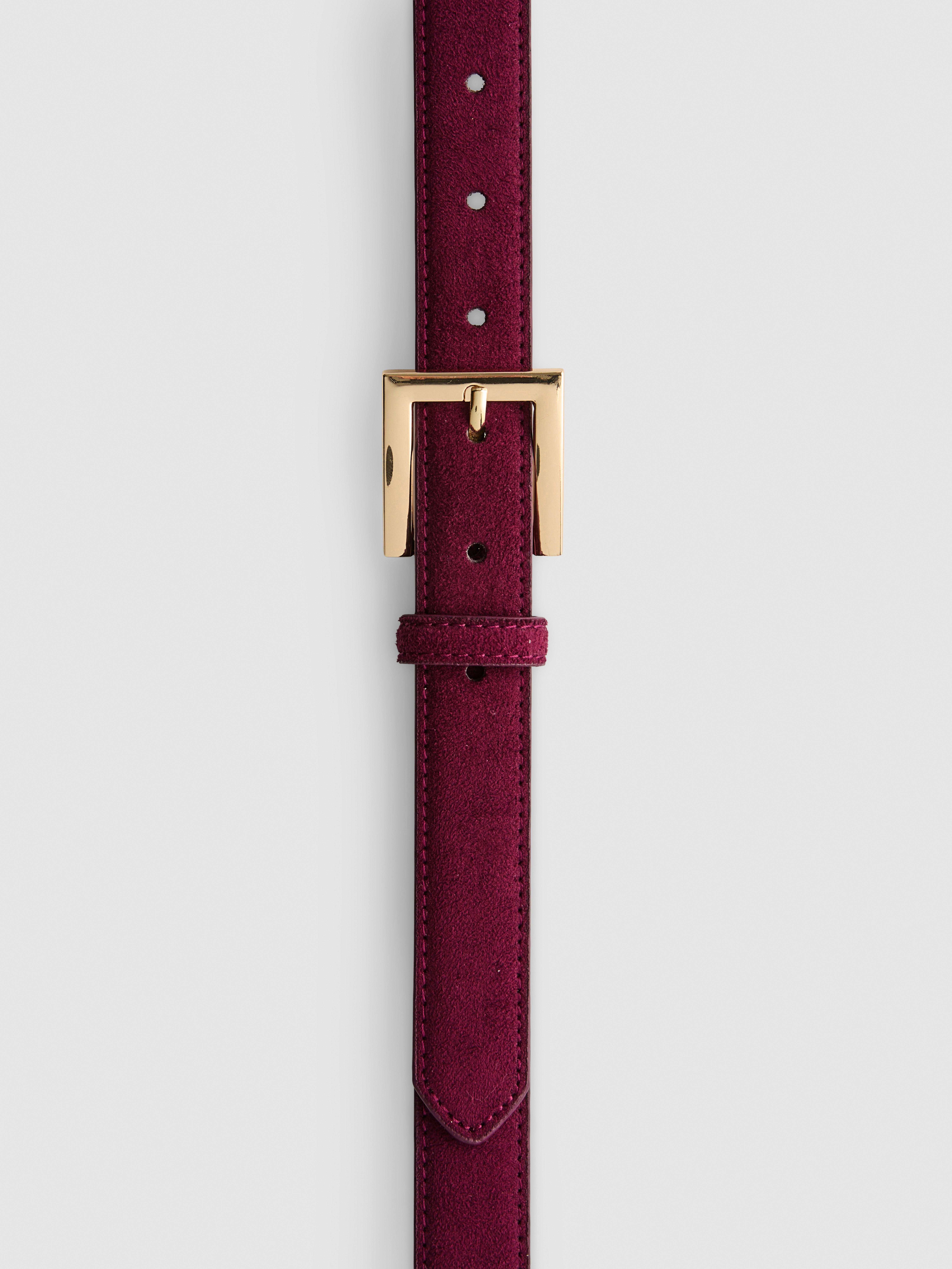 Square Buckle Skinny Belt