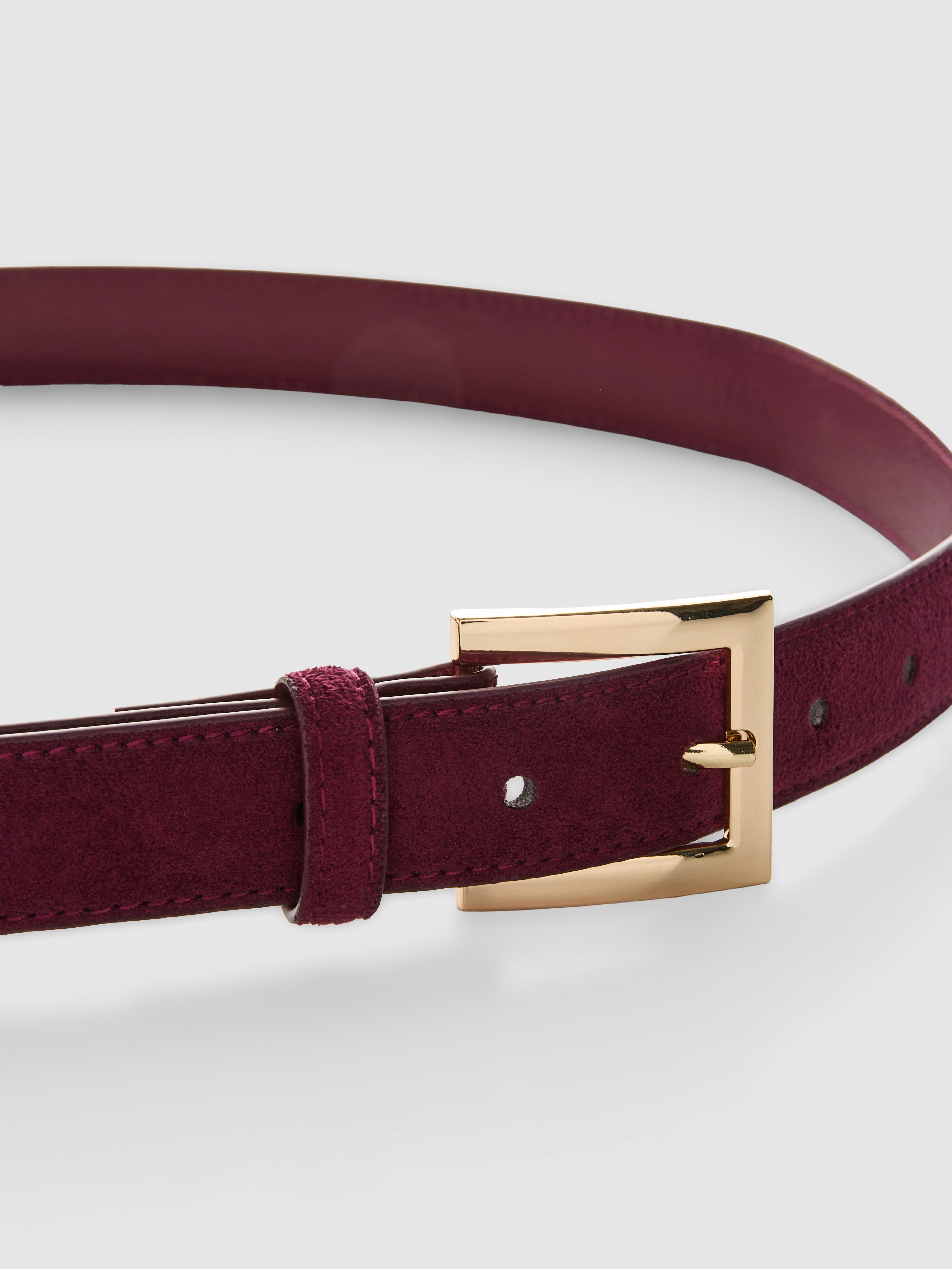 Square Buckle Skinny Belt
