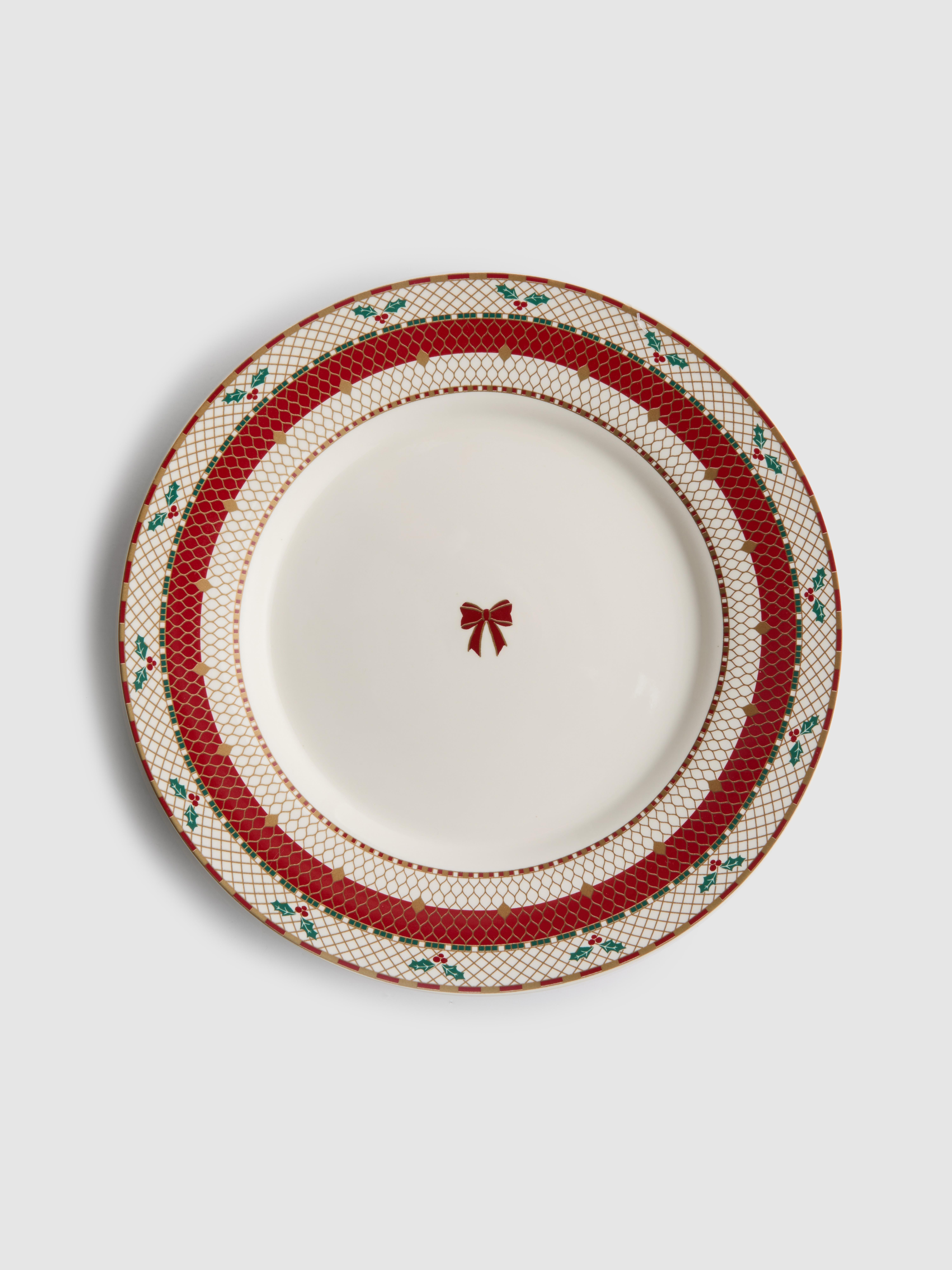 Christmas Bow Dinner Plate