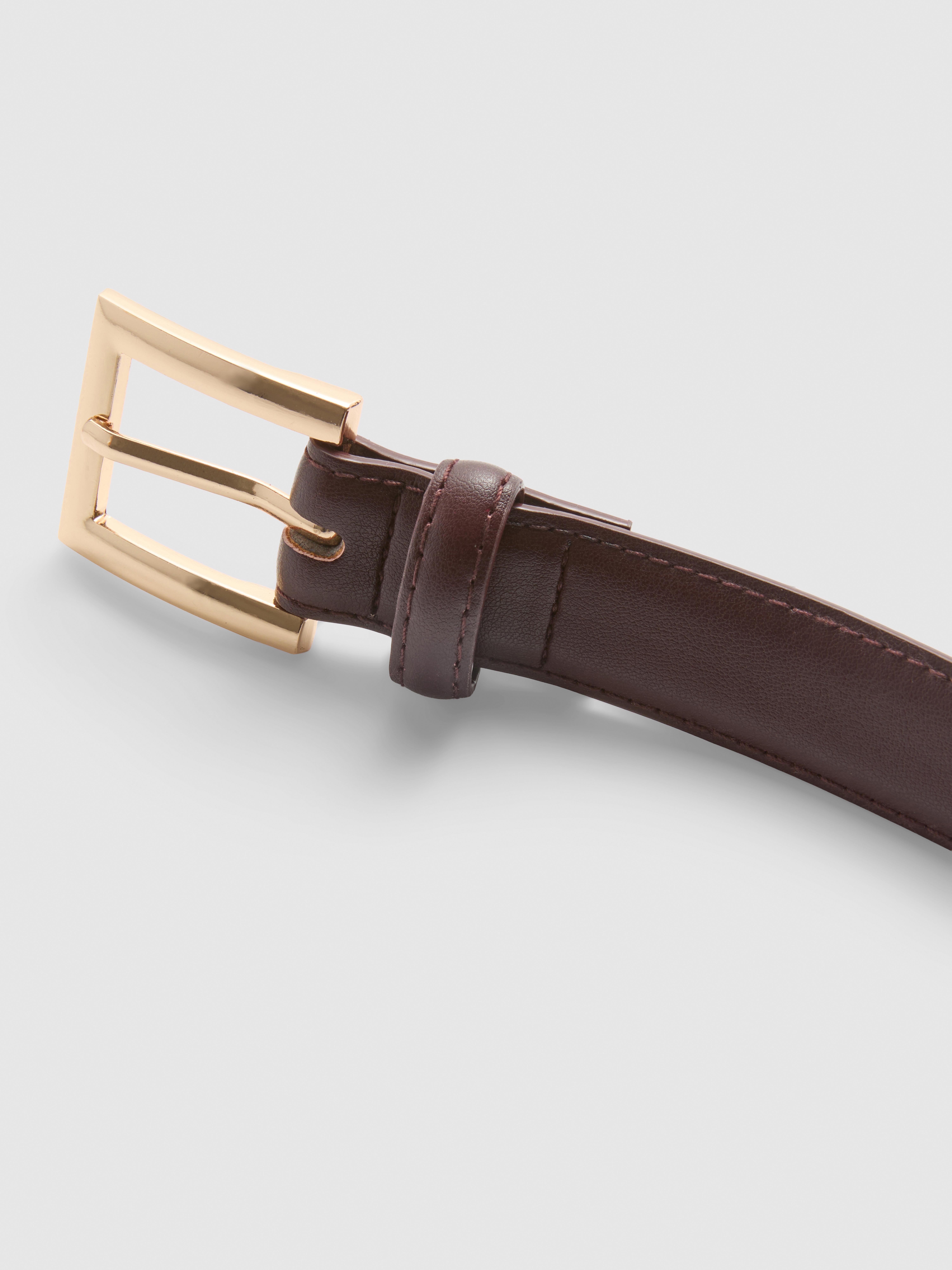 Square Buckle Skinny Belt