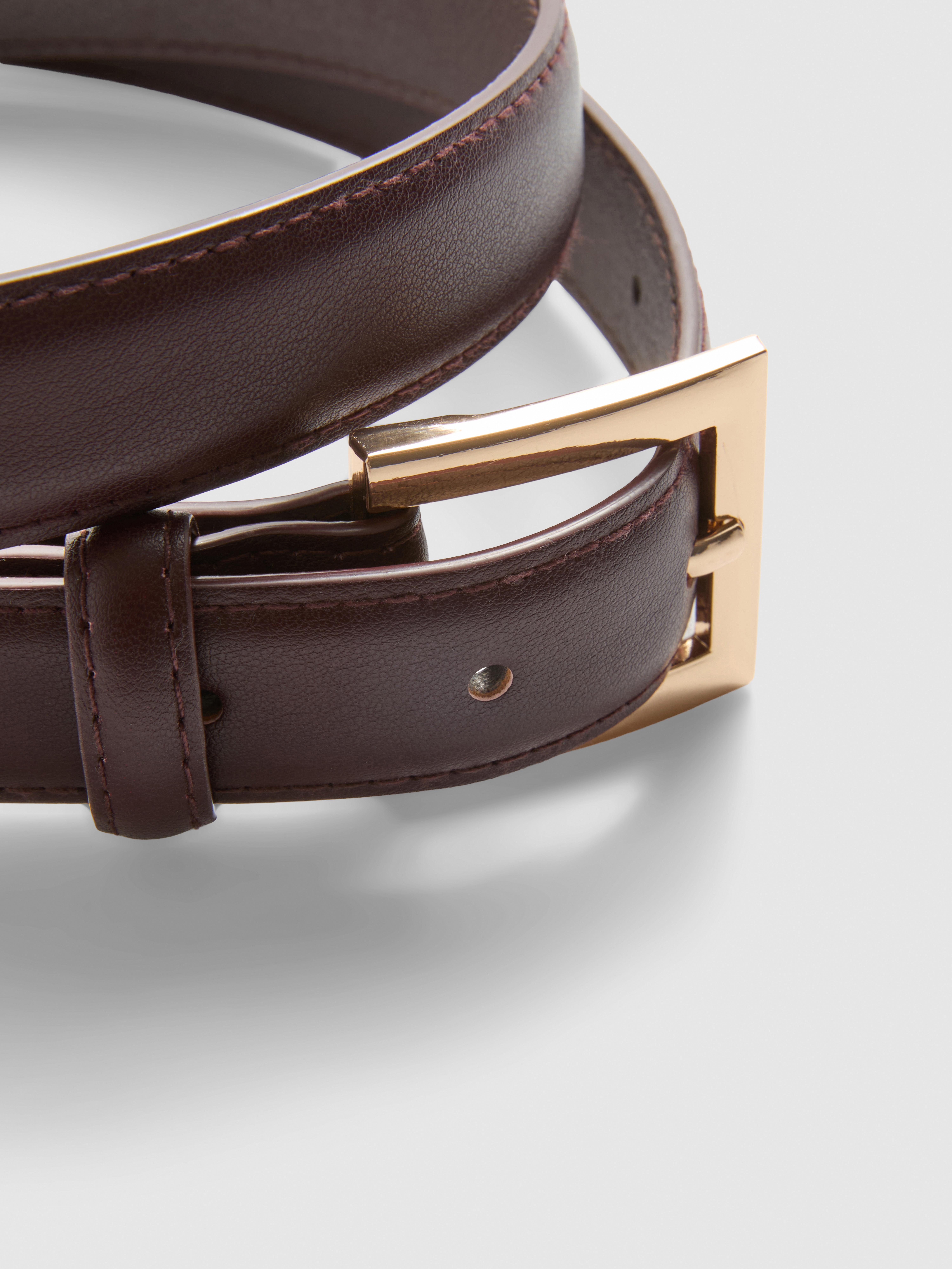 Square Buckle Skinny Belt