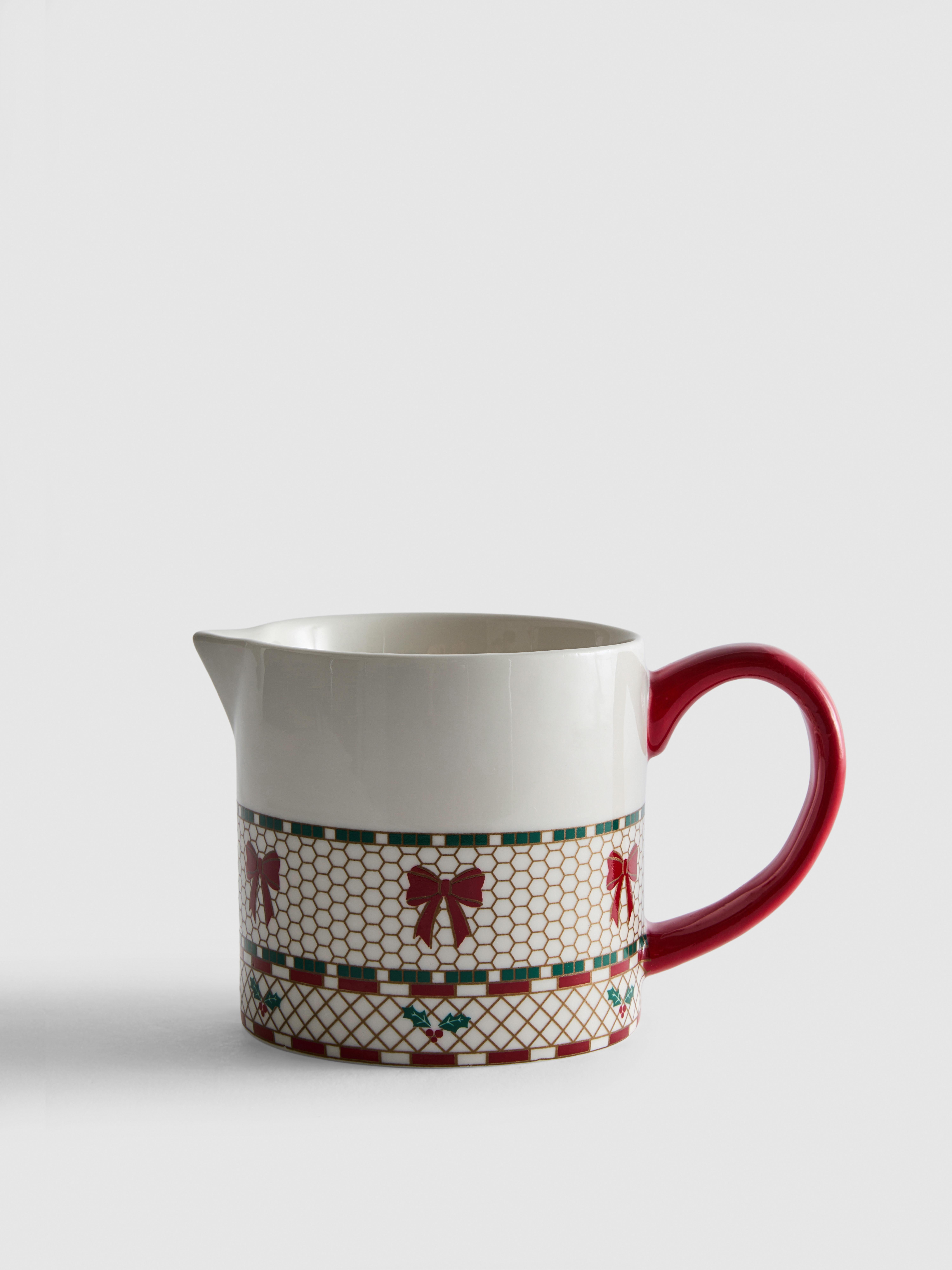 Christmas Bow Milk Jug