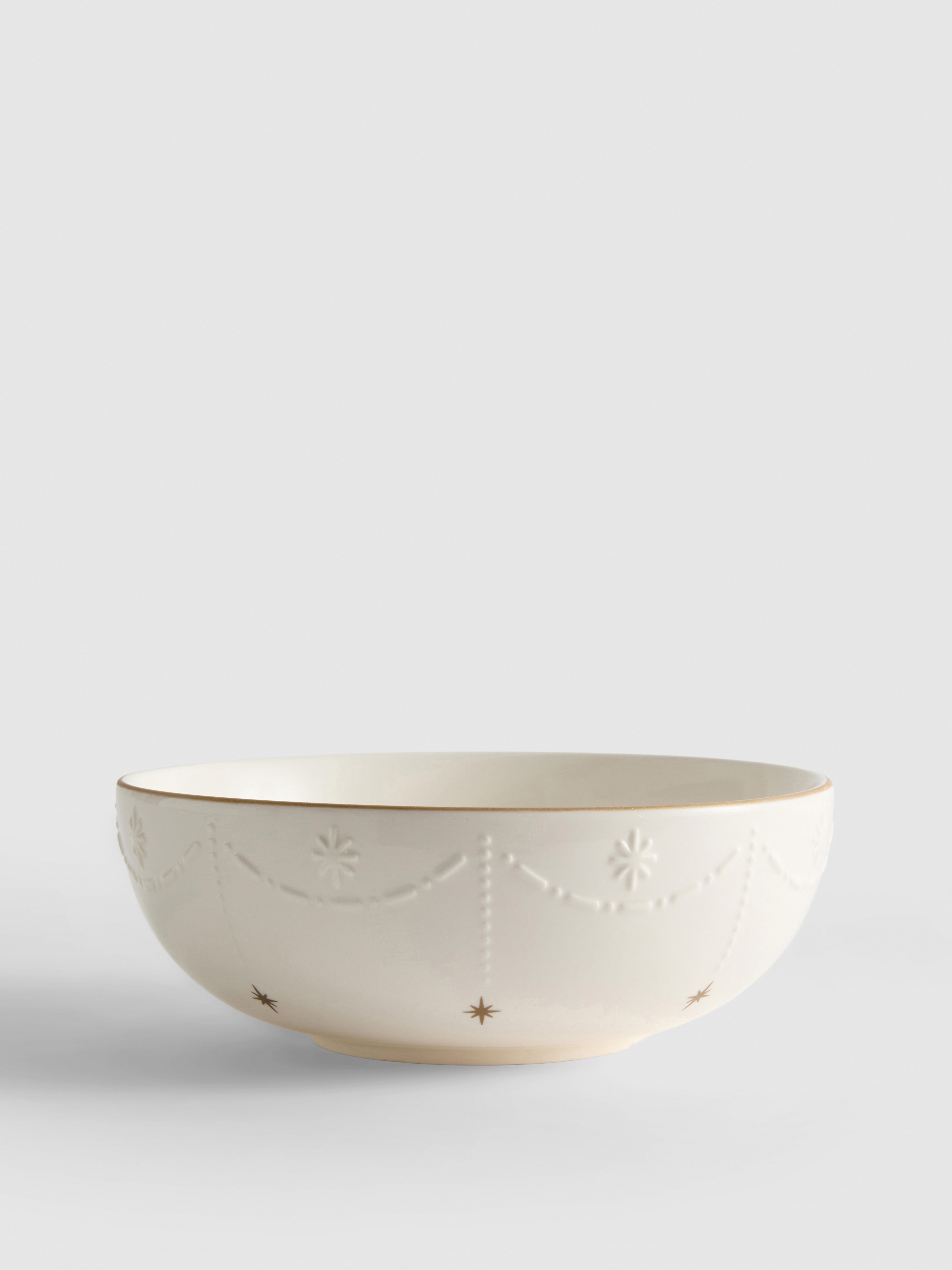 Christmas Embossed Cereal Bowl