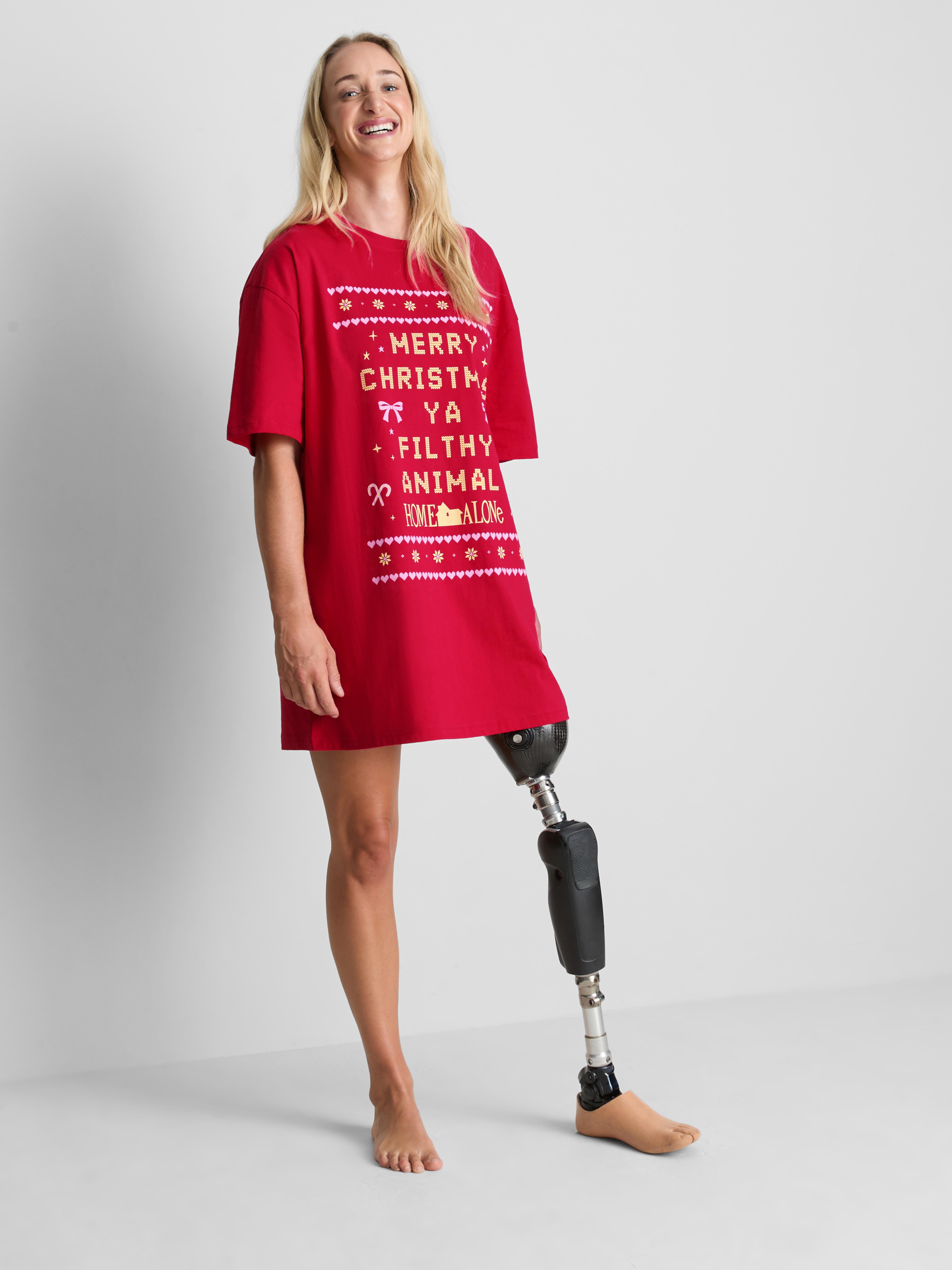 Home Alone Pure Cotton Christmas Oversized Sleep Tee